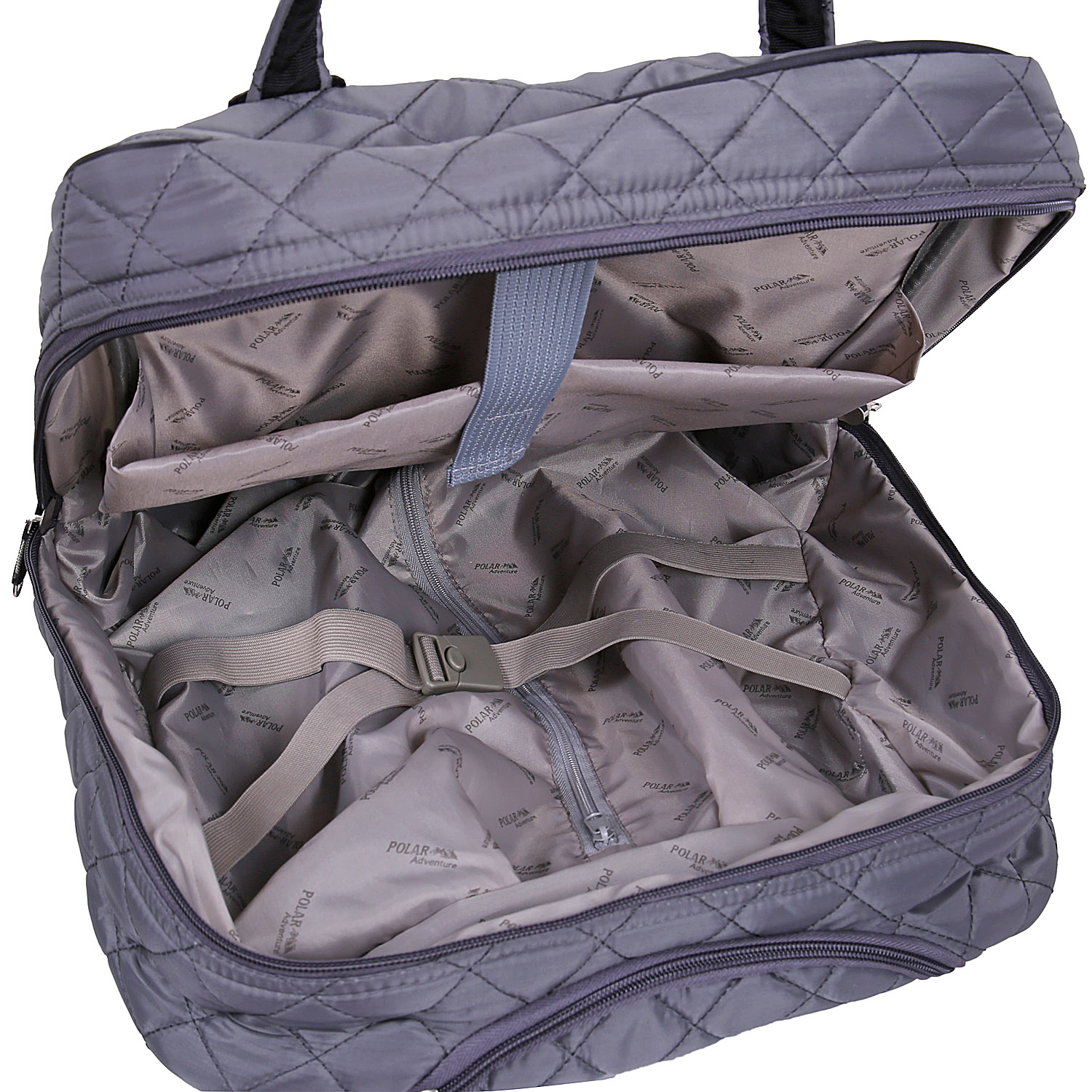 Cумка на колесах для ручной клади POLAR П7095 Grey