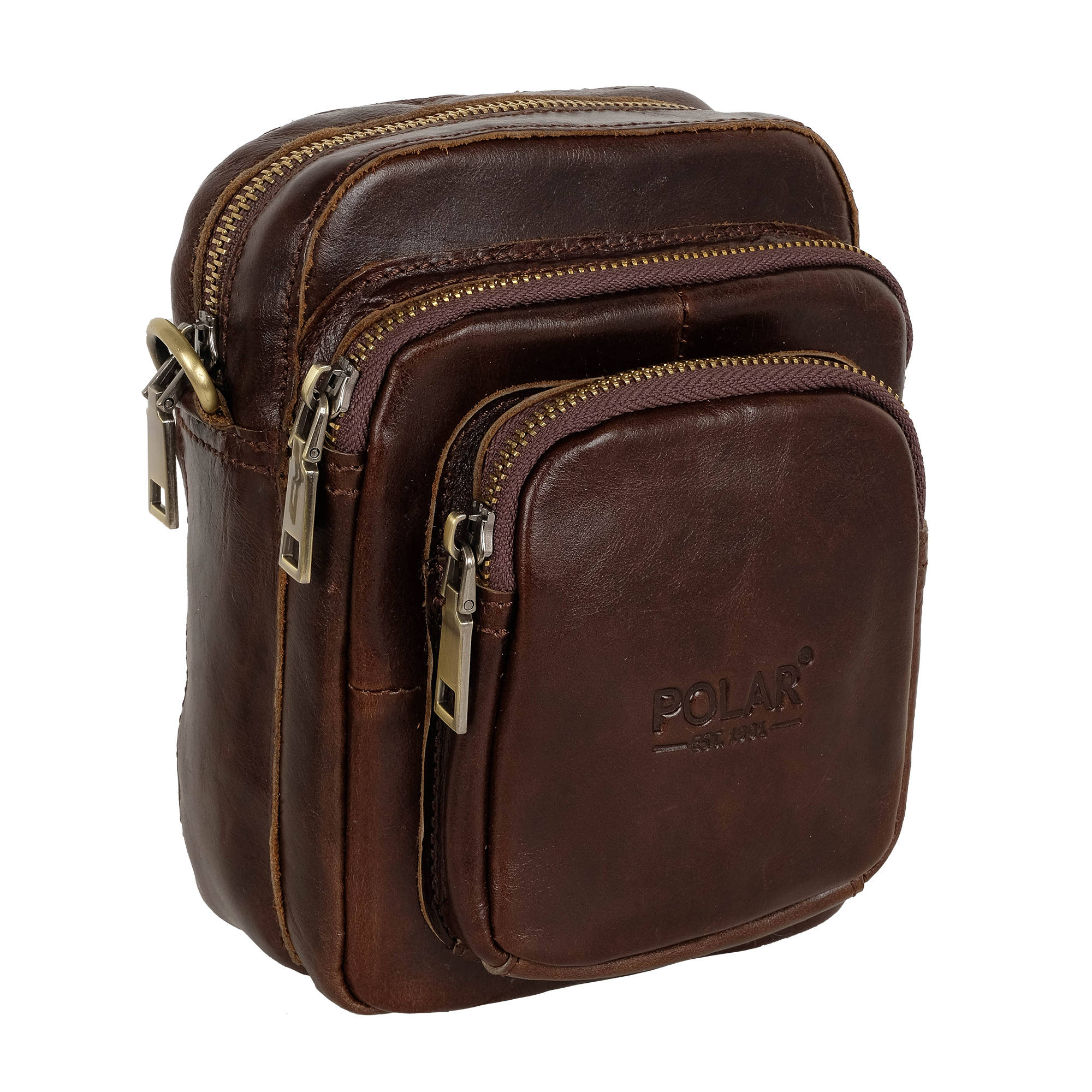 Сумка на плечо с креплением на ремень POLAR 4221 Brown