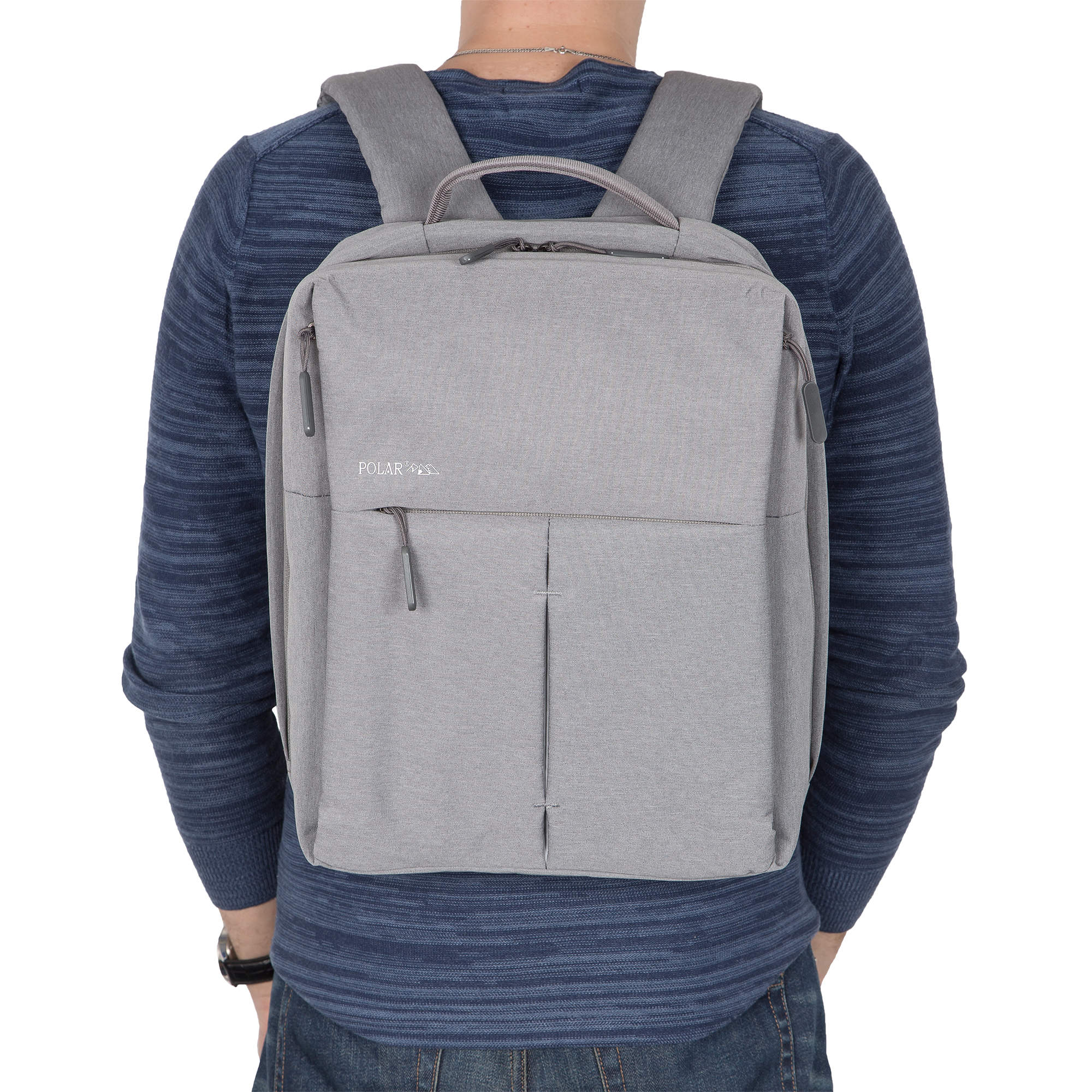 Городской рюкзак POLAR П0046 серый