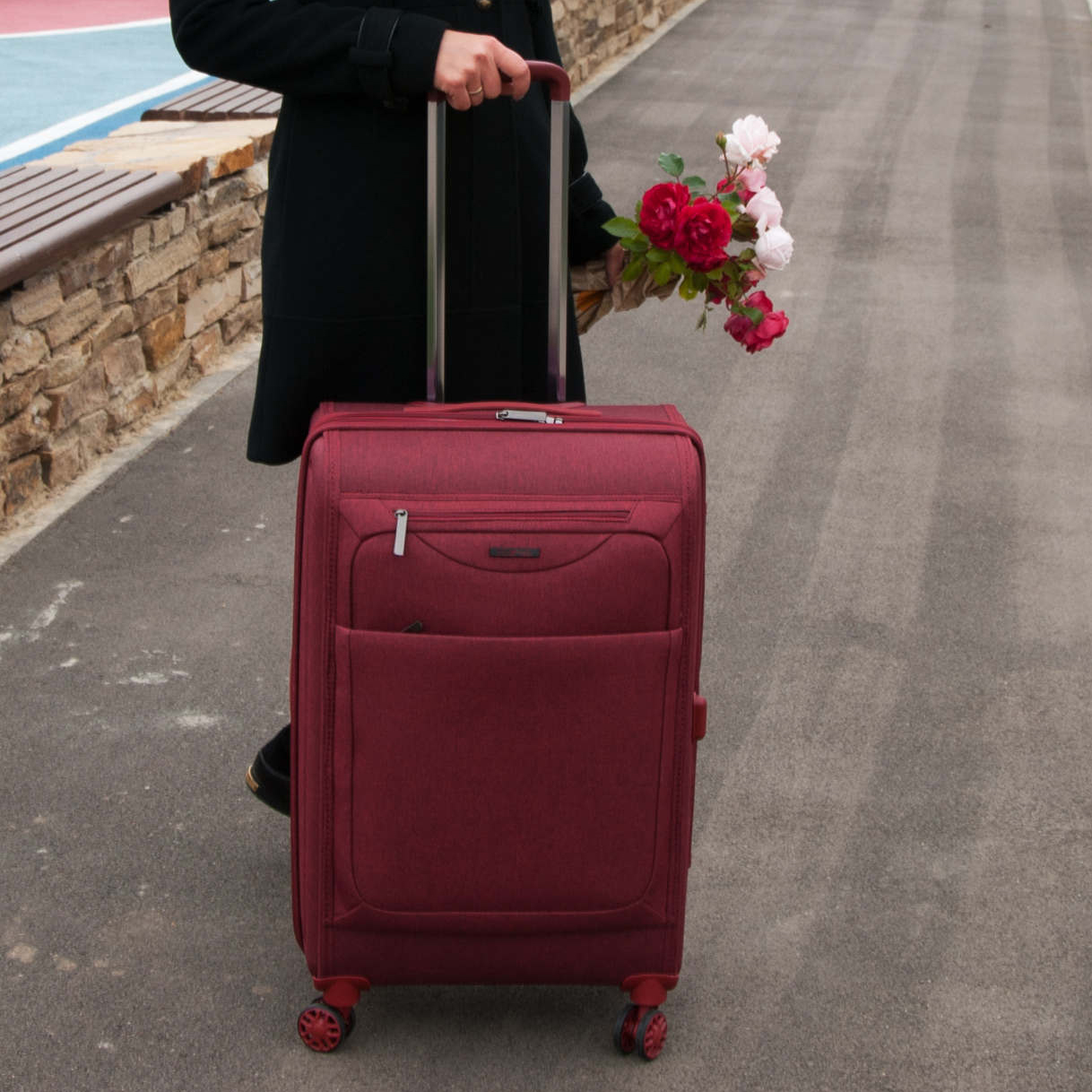Чемодан средний POLAR Р1927-24" Bordo