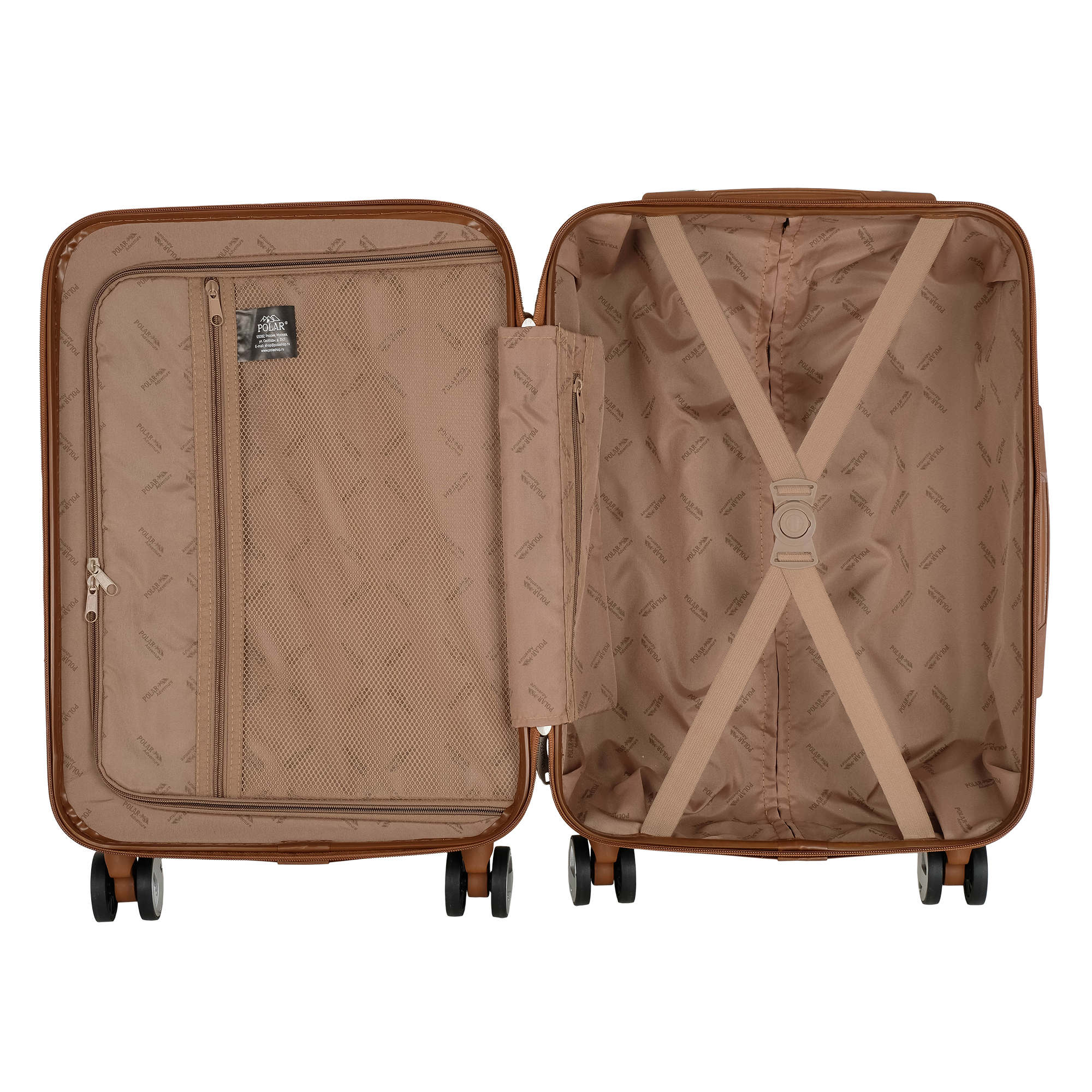 Чемодан малый, для ручной клади POLAR РР5509-20" Coffee