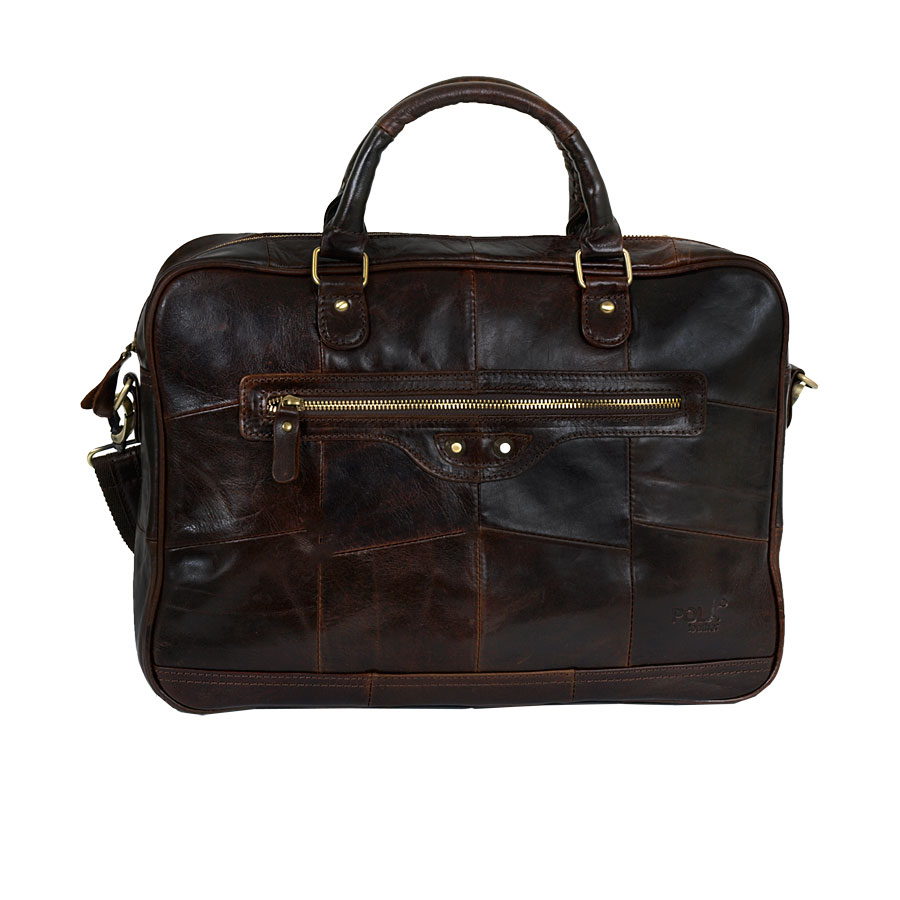 Мужская кожаная сумка POLA 8124 Coffee
