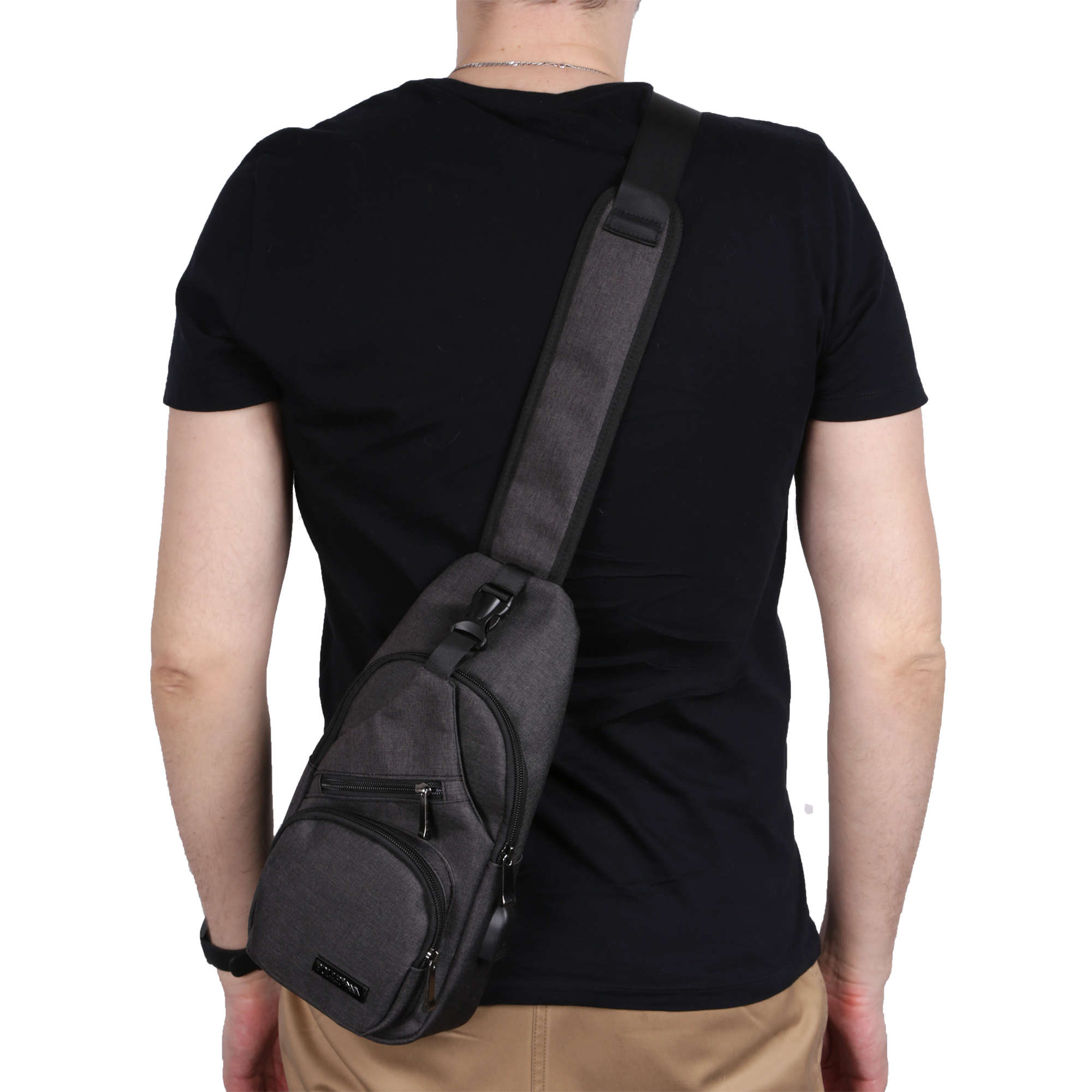 Однолямочный рюкзак POLAR П0140 Black