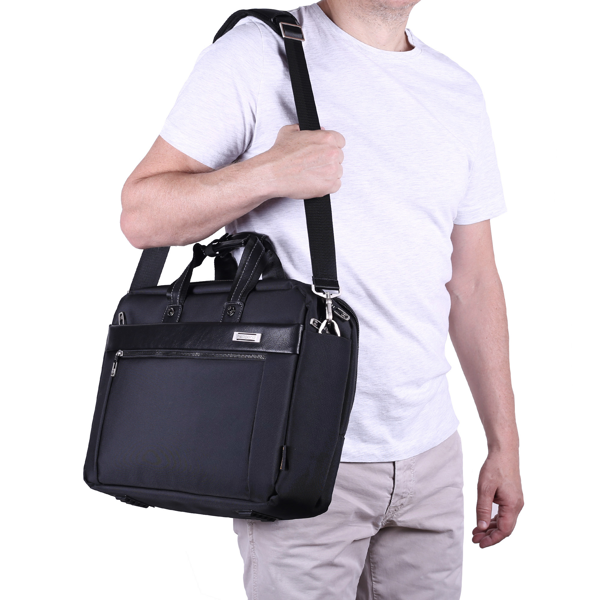 Мужская сумка-портфель  Hedgard 1004-2 Black 17
