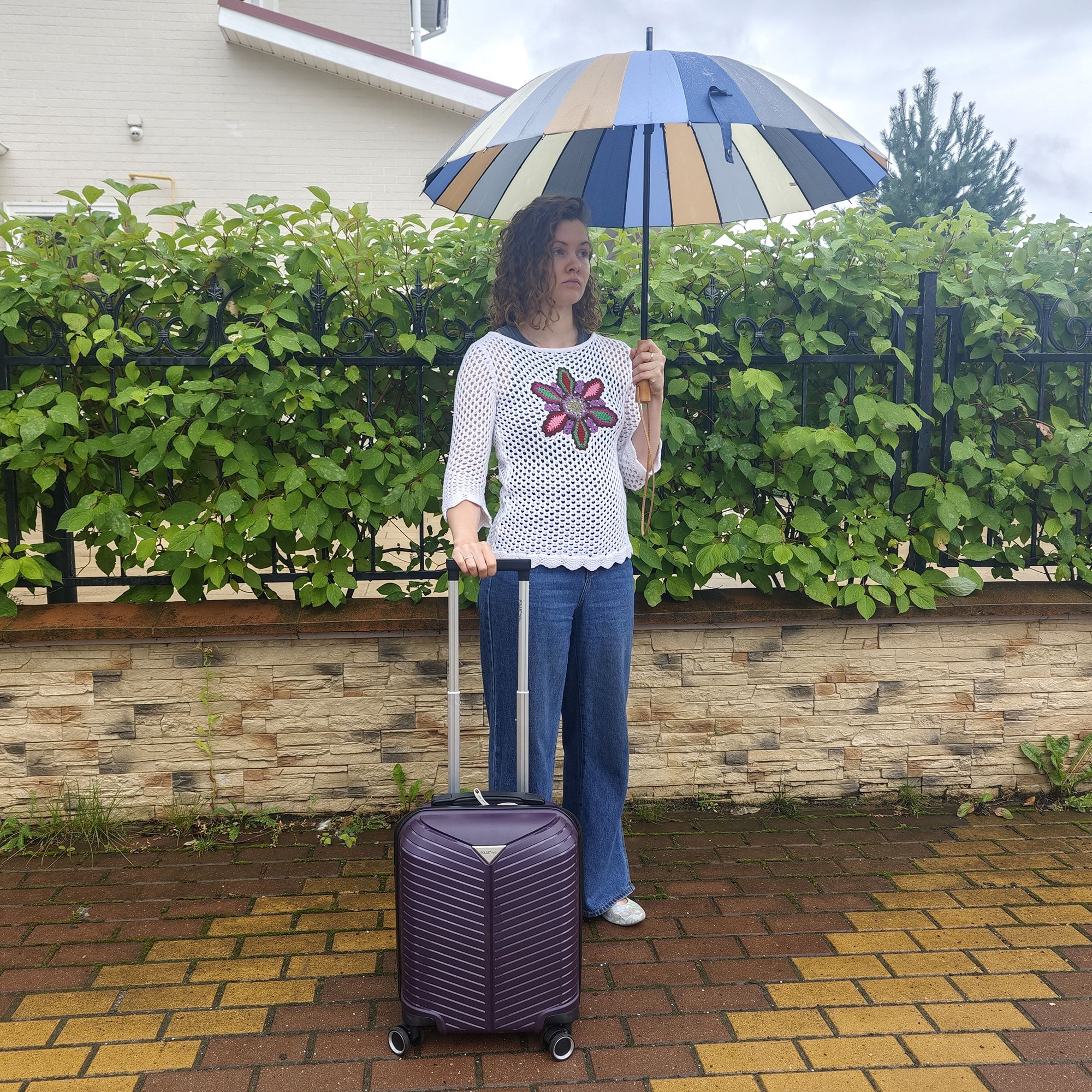 Чемодан для ручной клади (кейс-пилот) POLAR РР823-16" Beige