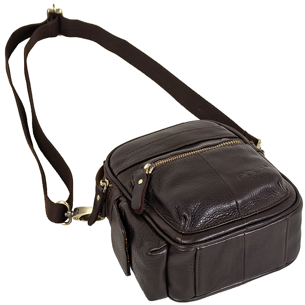 Мужская сумка-автовизитка POLA 4111 Coffee