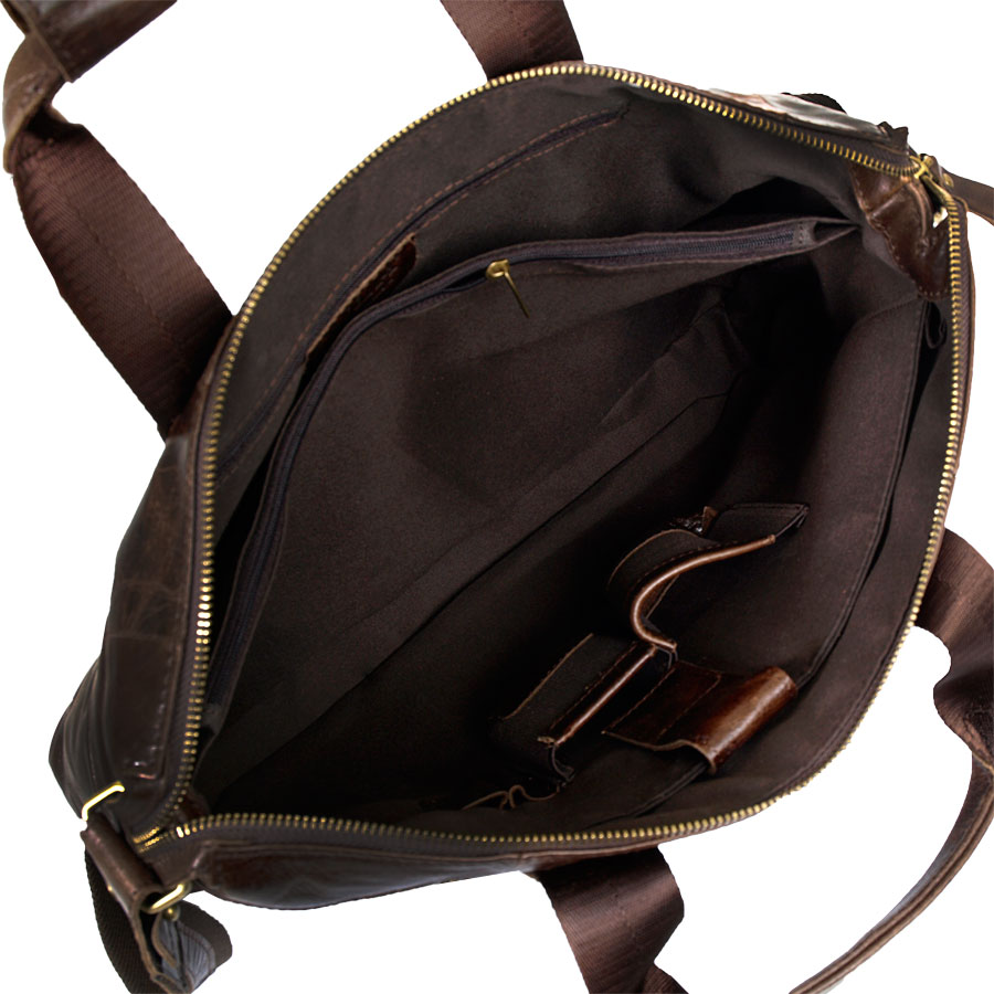 Мужская сумка из натуральной кожи POLA 1011 Coffee