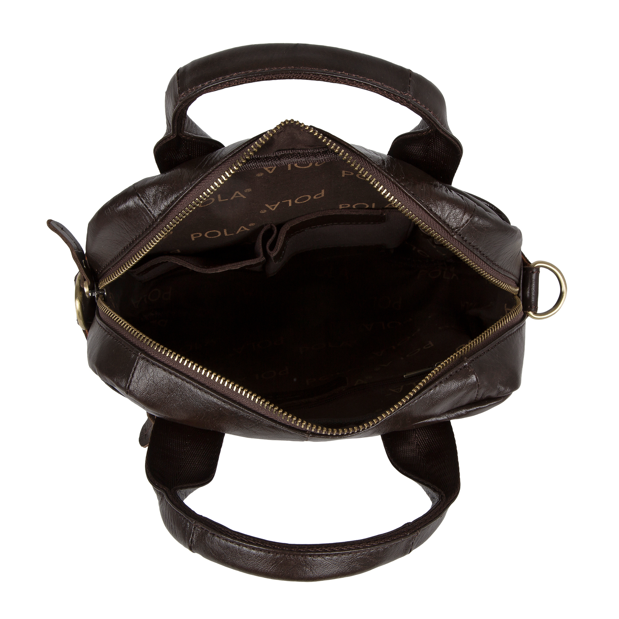 Мужская кожаная сумка POLA 0168 Coffee