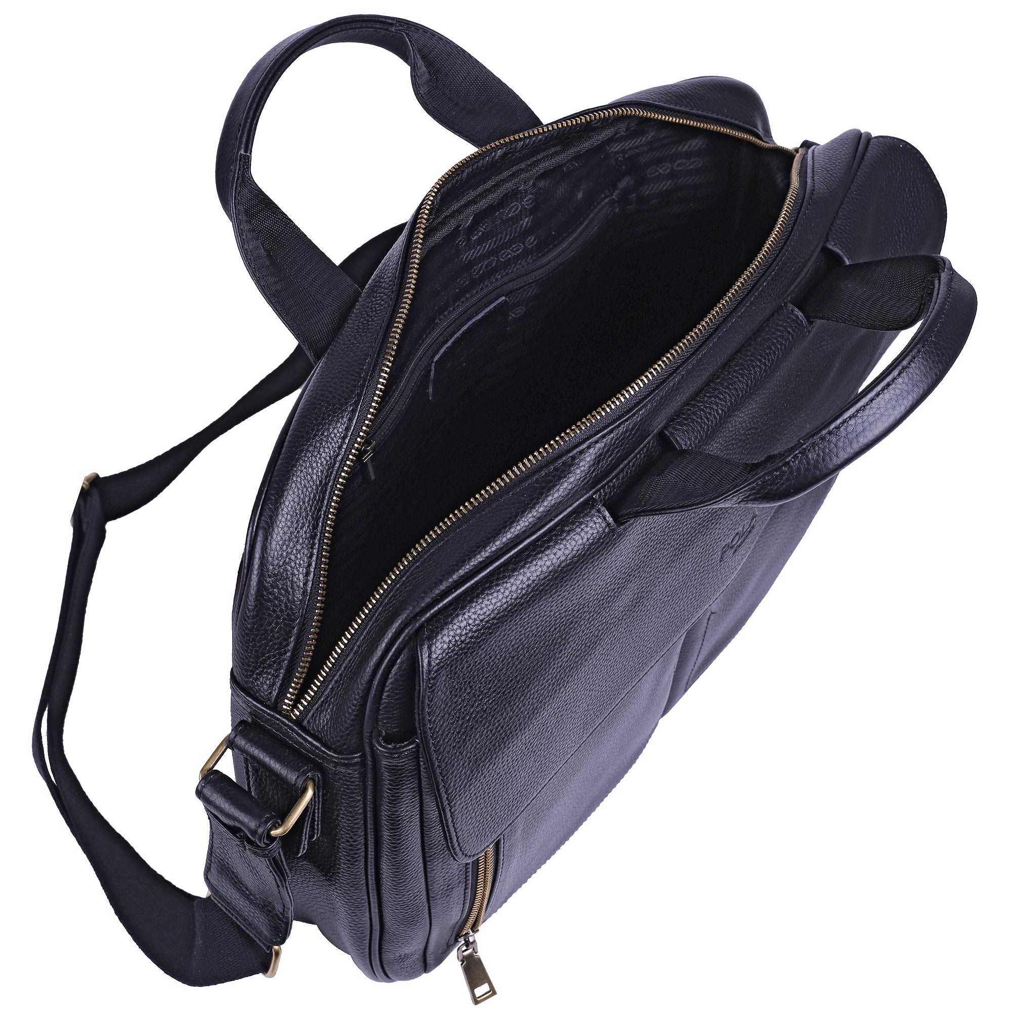 Мужская кожаная сумка POLA 5151 Black