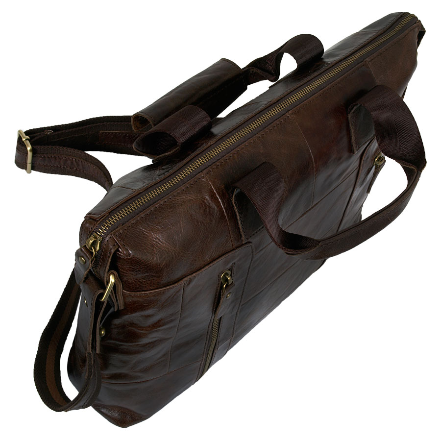 Мужская сумка из натуральной кожи POLA 1011 Coffee