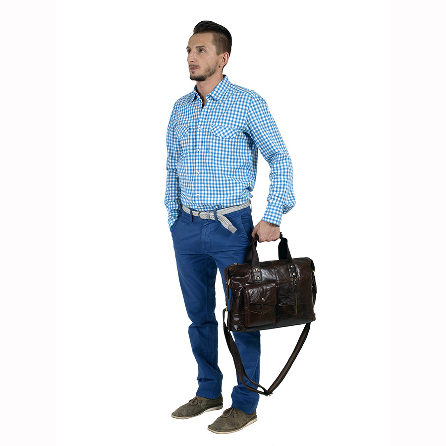 Сумка из натуральной кожи POLAR 0108 Coffee