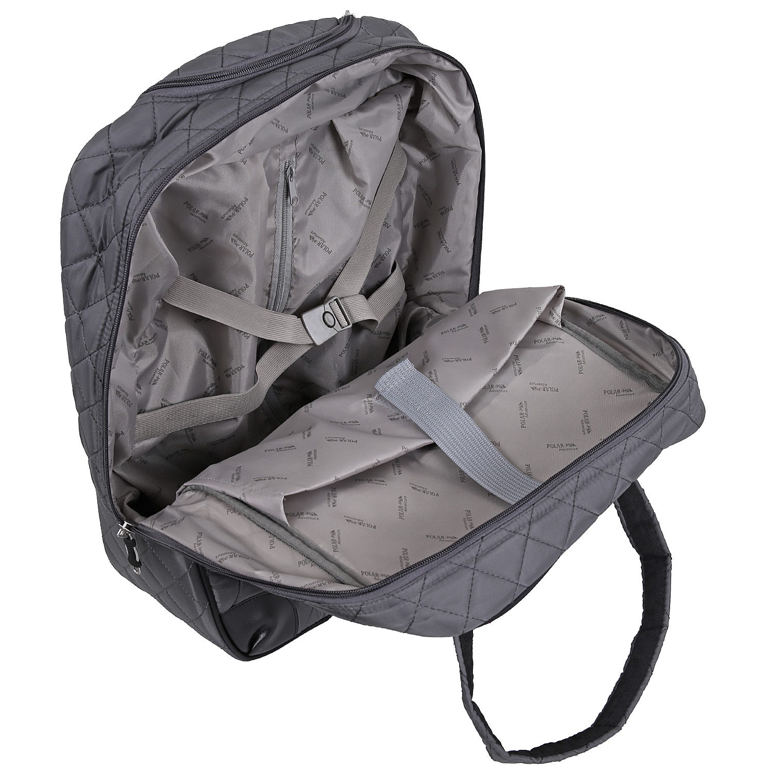 Cумка на колесах для ручной клади POLAR П7095 Grey