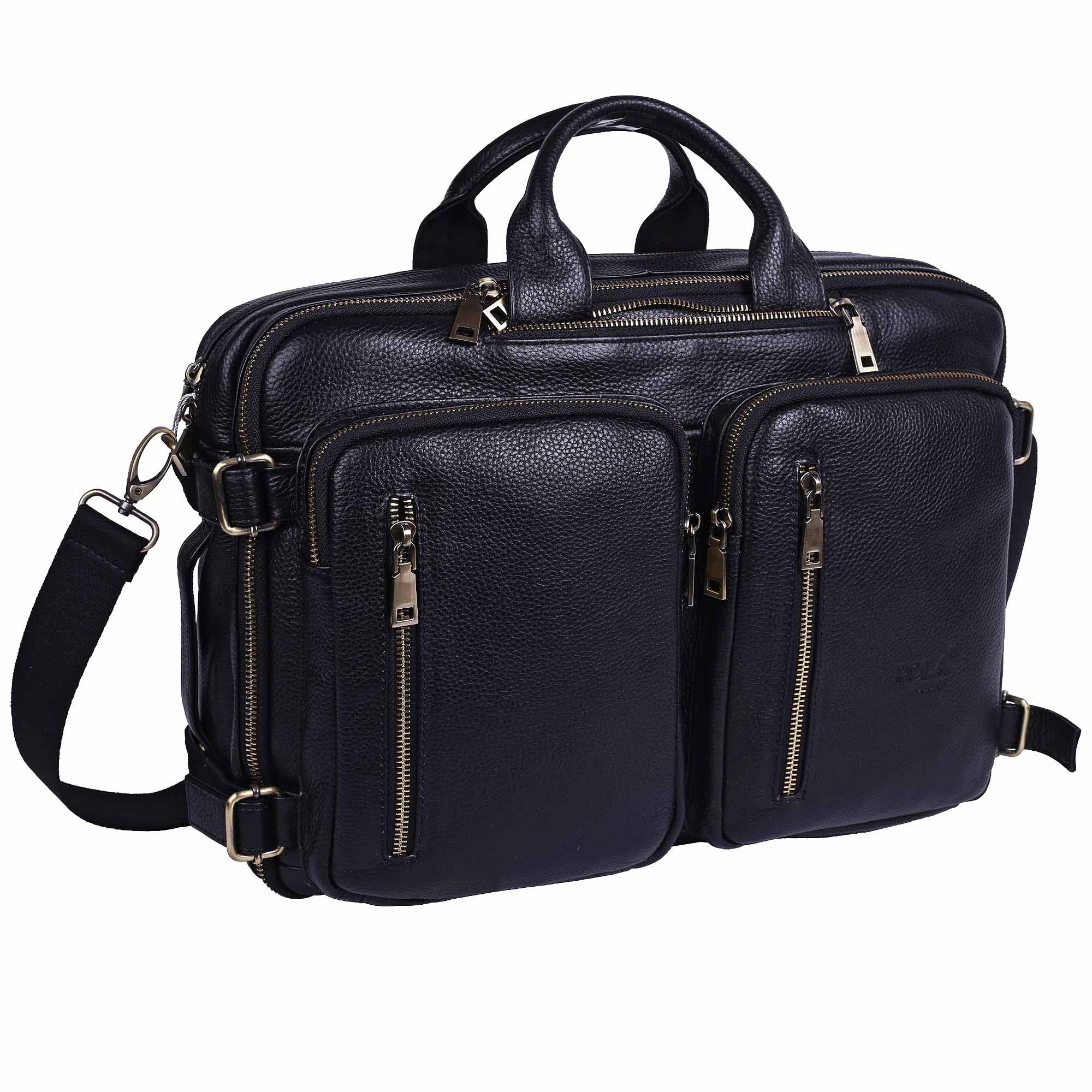 Сумка-рюкзак из натуральной кожи POLA 6031 Black