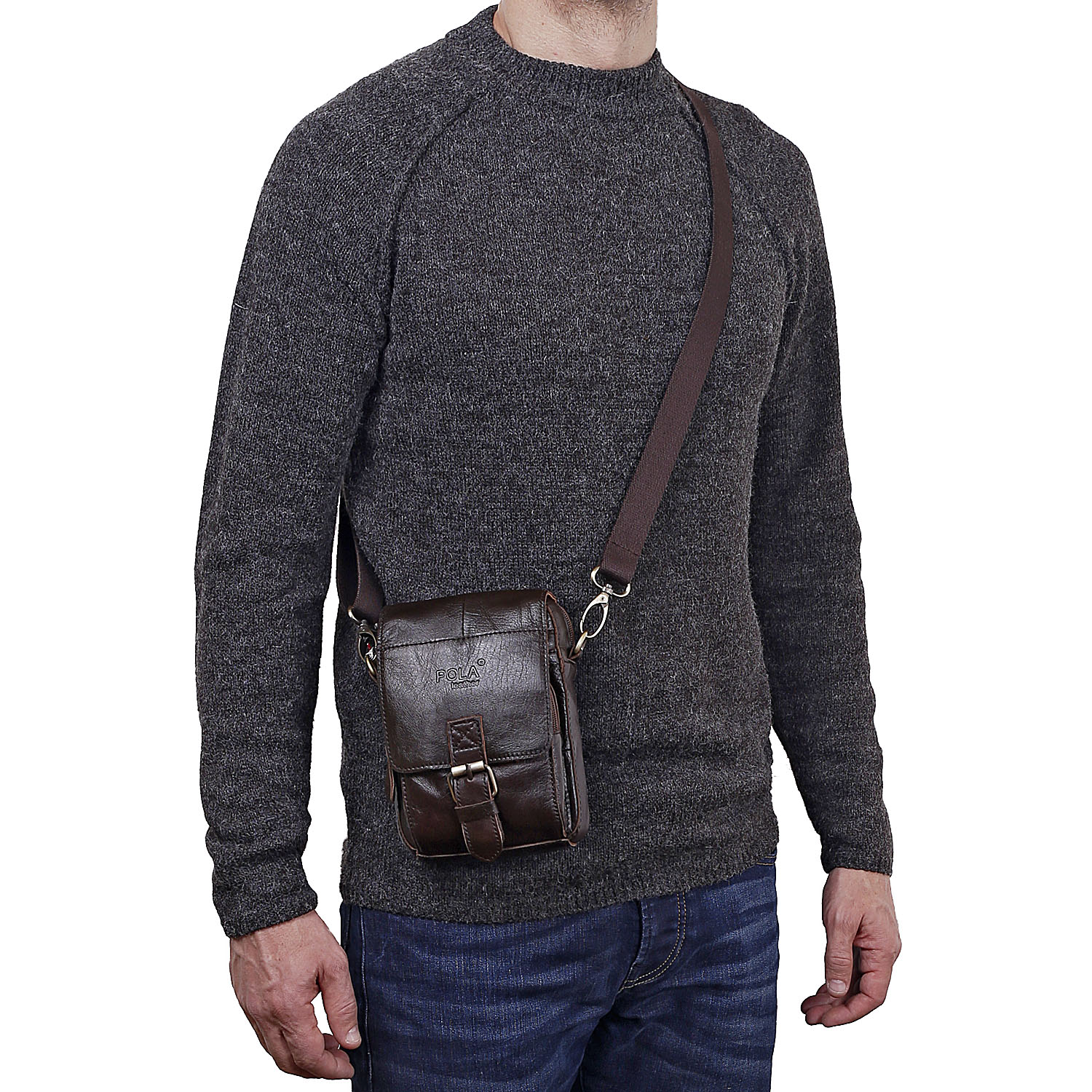 Маленькая сумка на плечо POLAR 20181 Brown