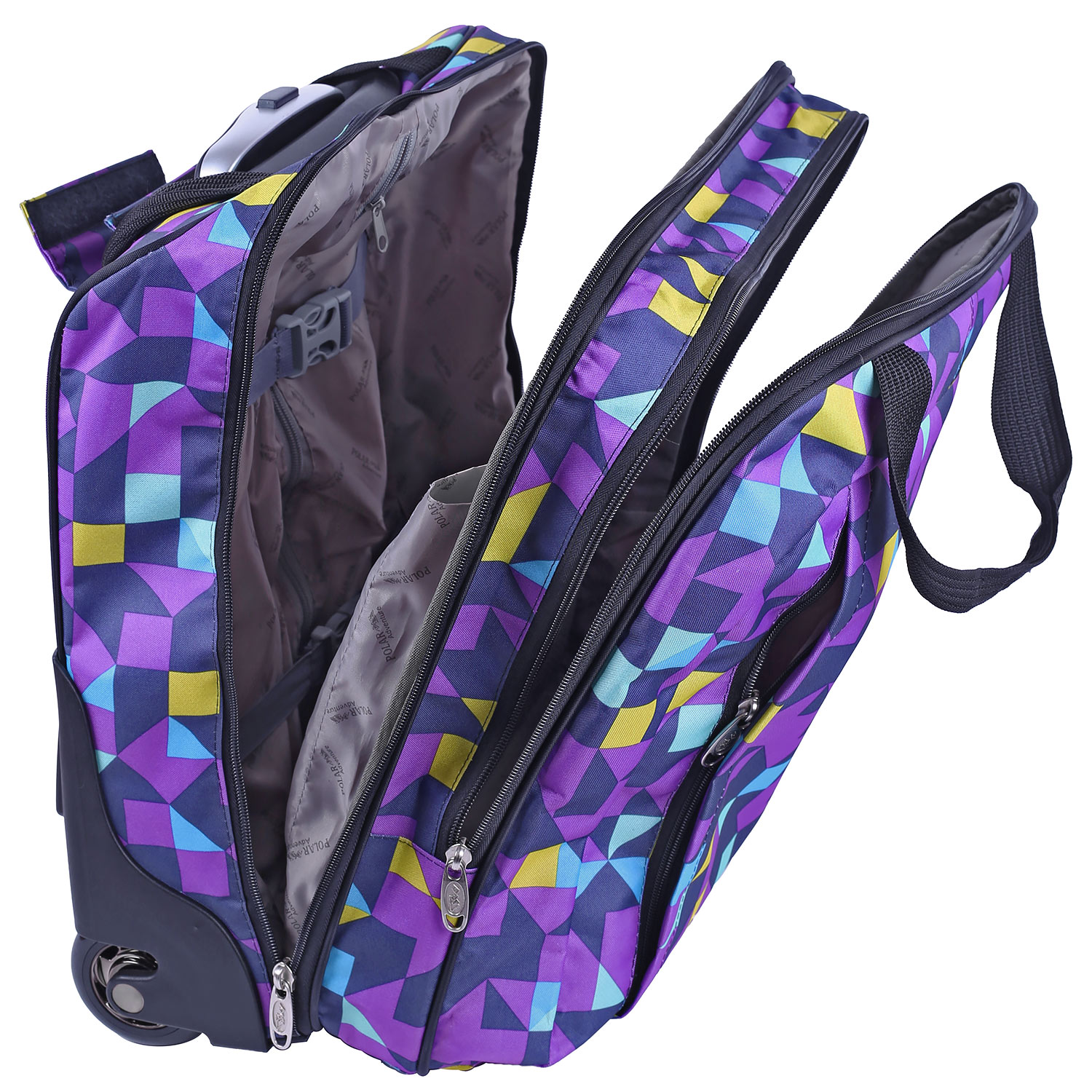 Чемодан на колесах для ручной клади POLAR П7094 "Фламинго"