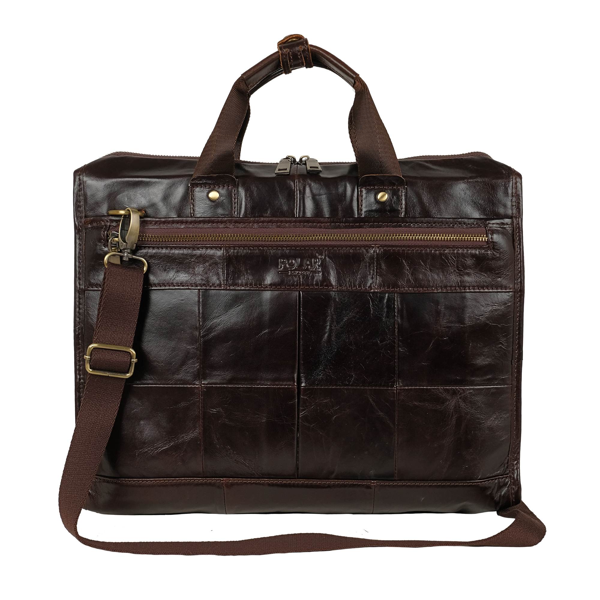 Портфель-папка из натуральной кожи POLA 5191 Brown