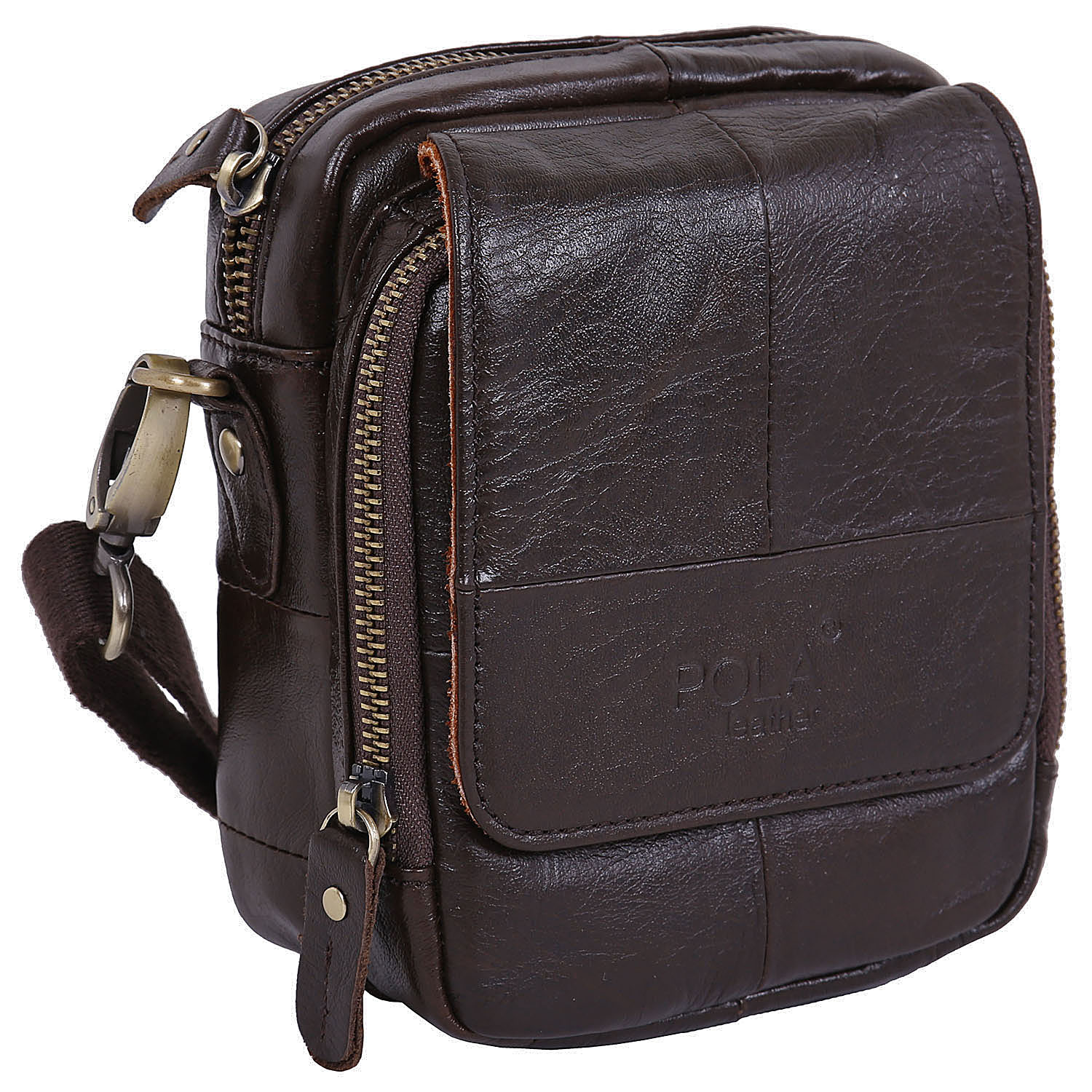 Сумка на плечо с креплением на ремень POLA 0603 Brown