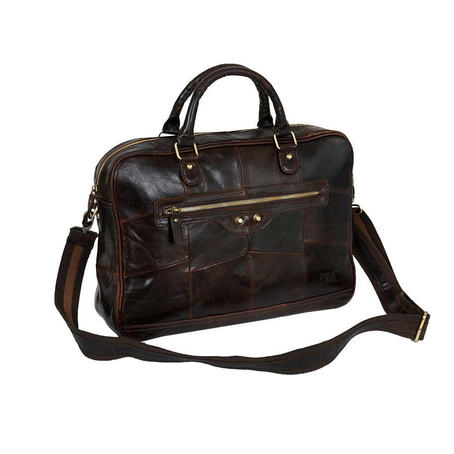 Мужская кожаная сумка POLA 8124 Coffee