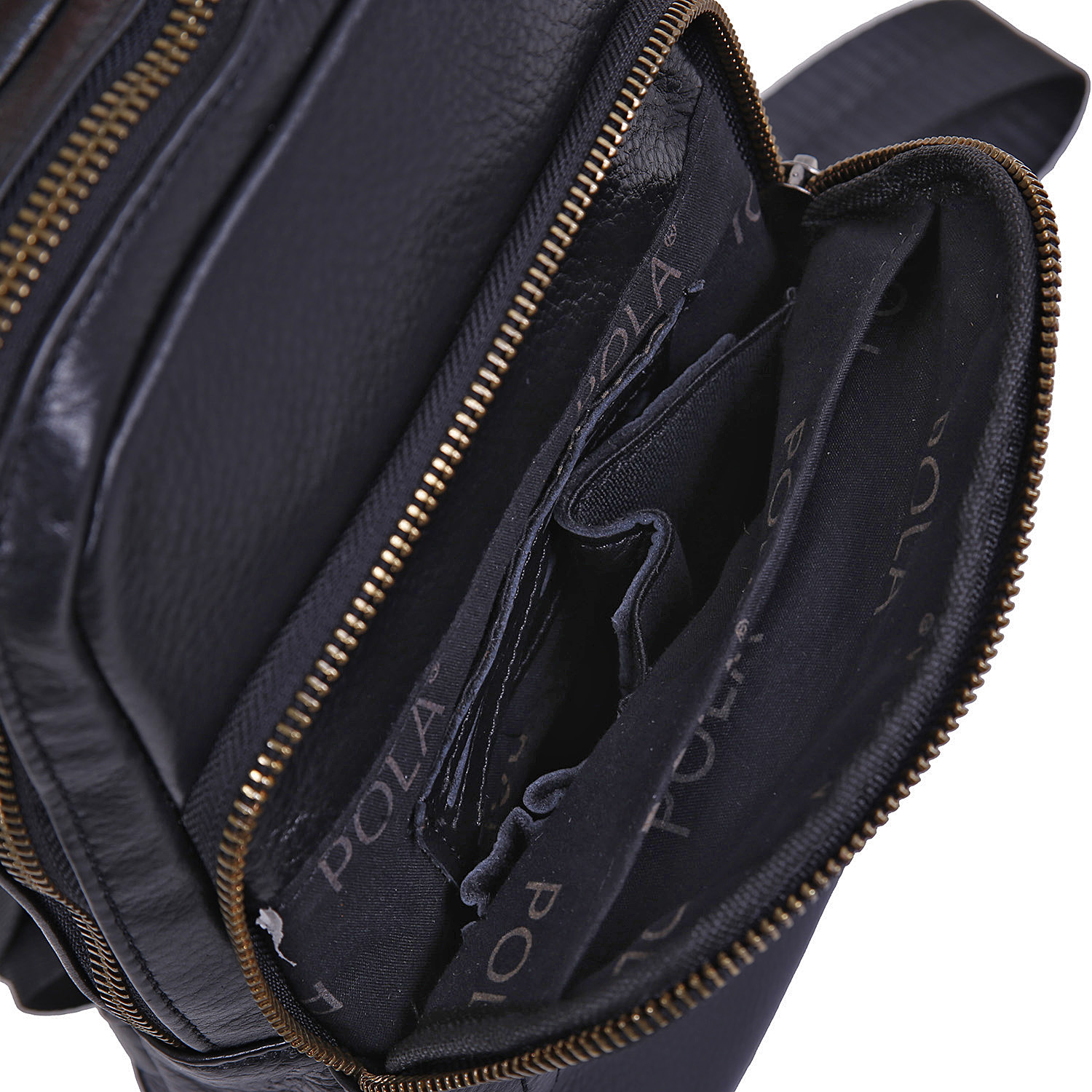 Сумка на плечо (из цельной кожи) POLA 0703 Black