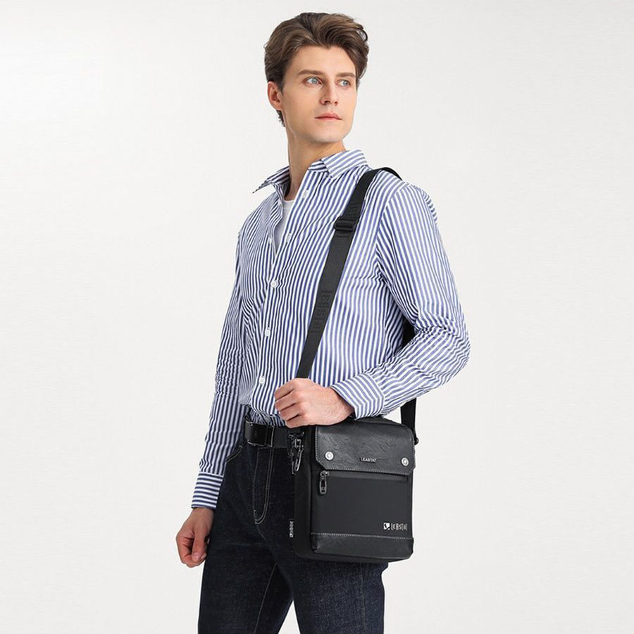 Мужская сумка через плечо LEASTAT 6606.2 Black