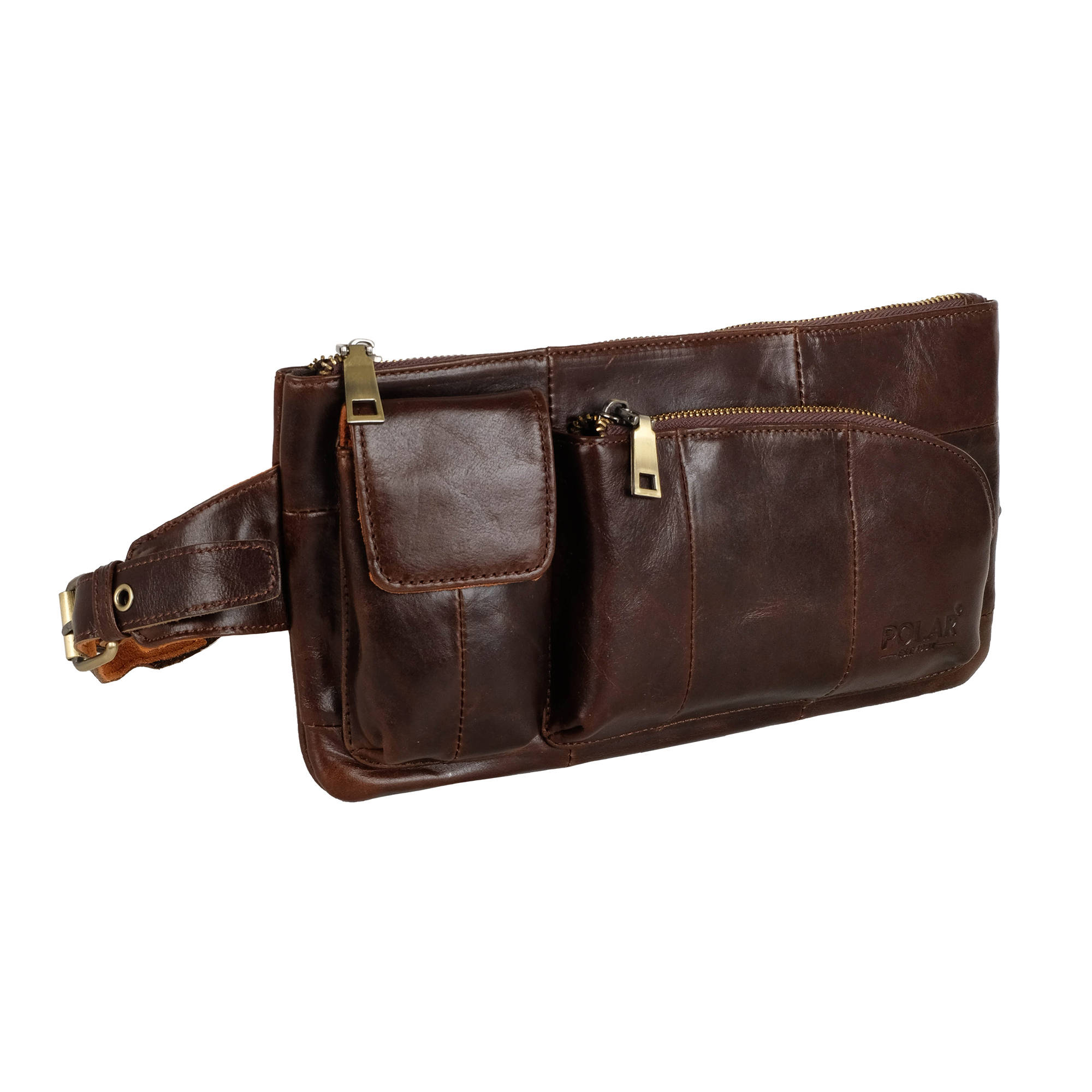 Мужская кожаная сумка POLAR 20243 Brown