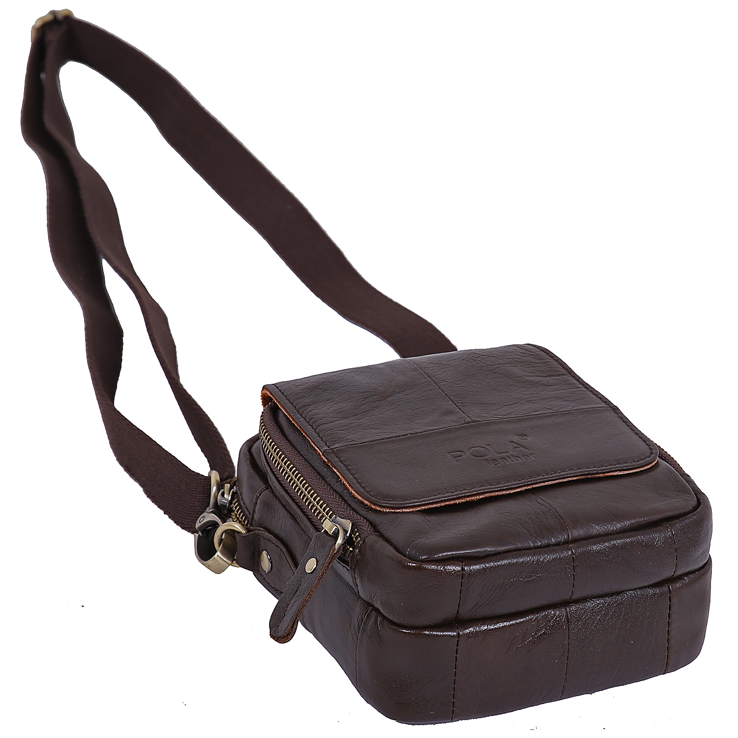 Сумка на плечо с креплением на ремень POLA 0603 Brown