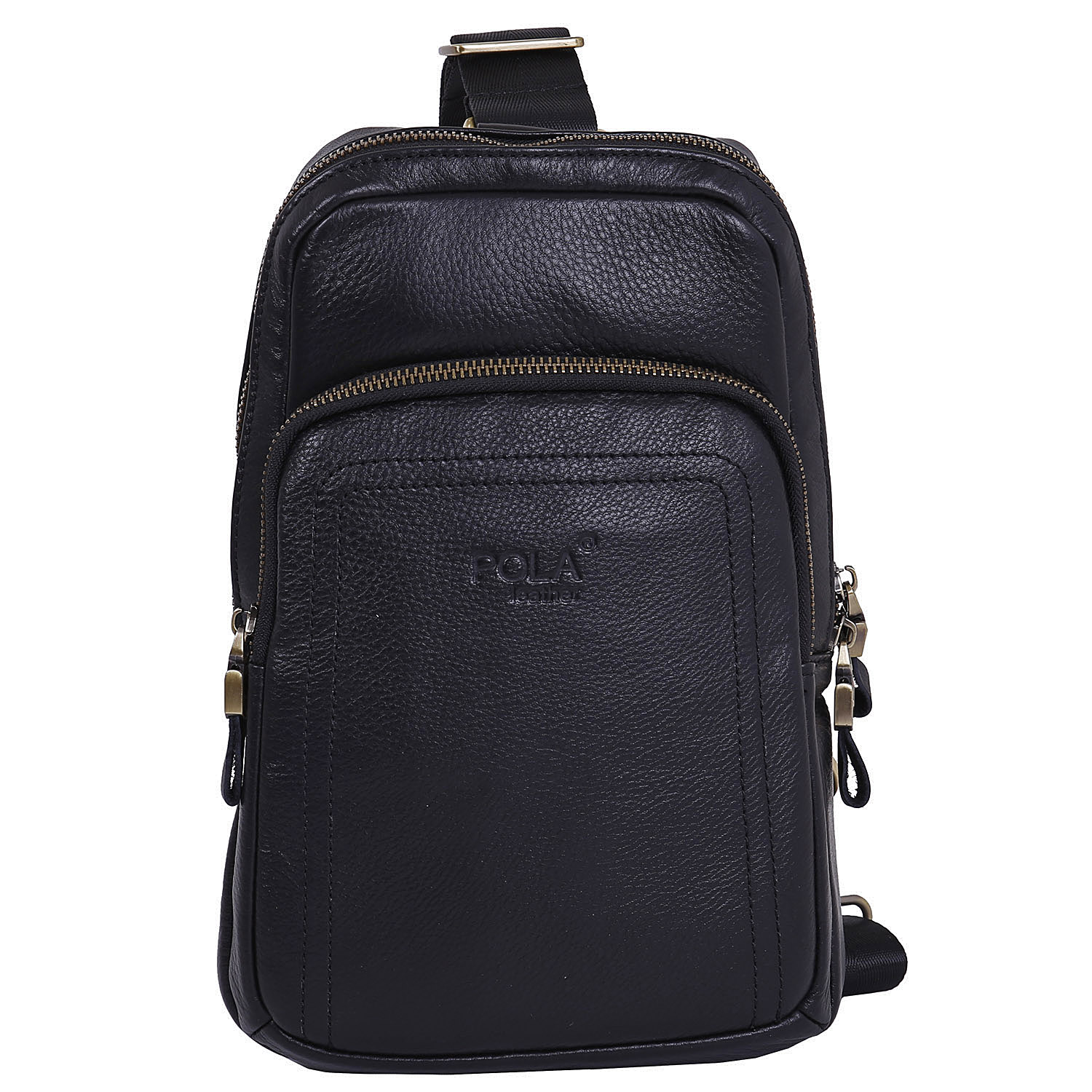 Сумка на плечо (из цельной кожи) POLA 0703 Black