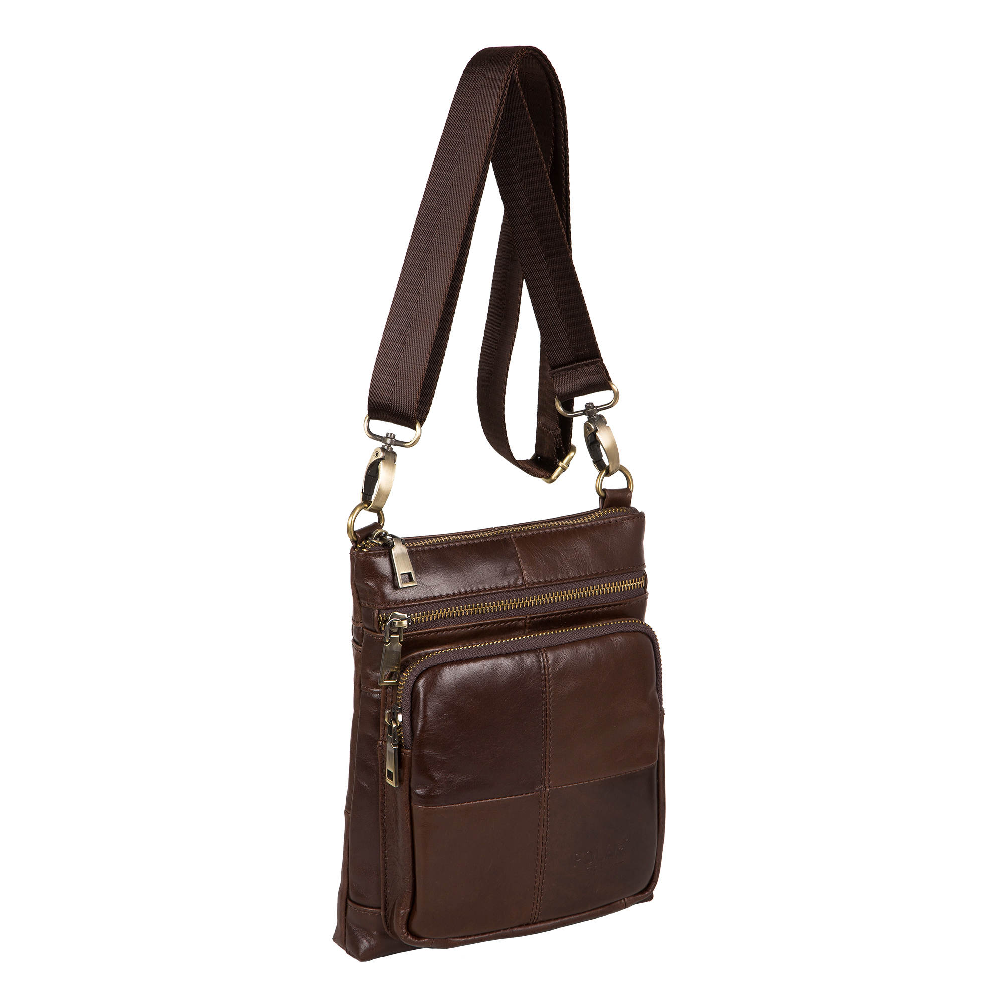 Кожаная сумка на плечо POLAR 0500302 Brown