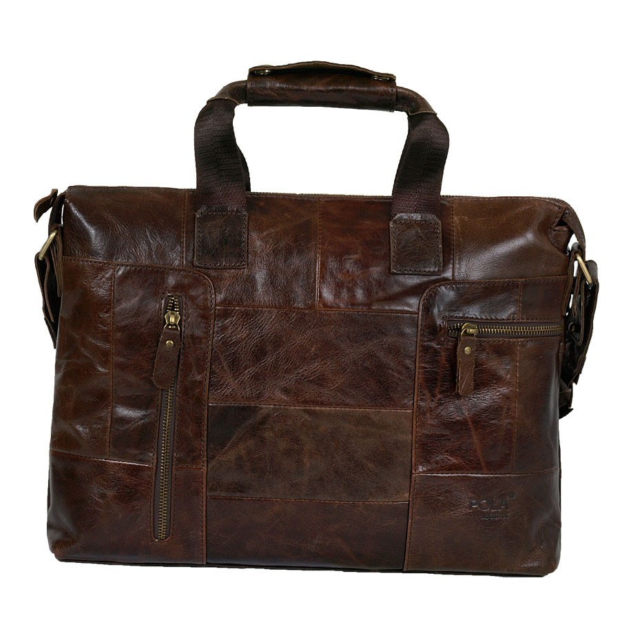 Мужская сумка из натуральной кожи POLA 1011 Coffee