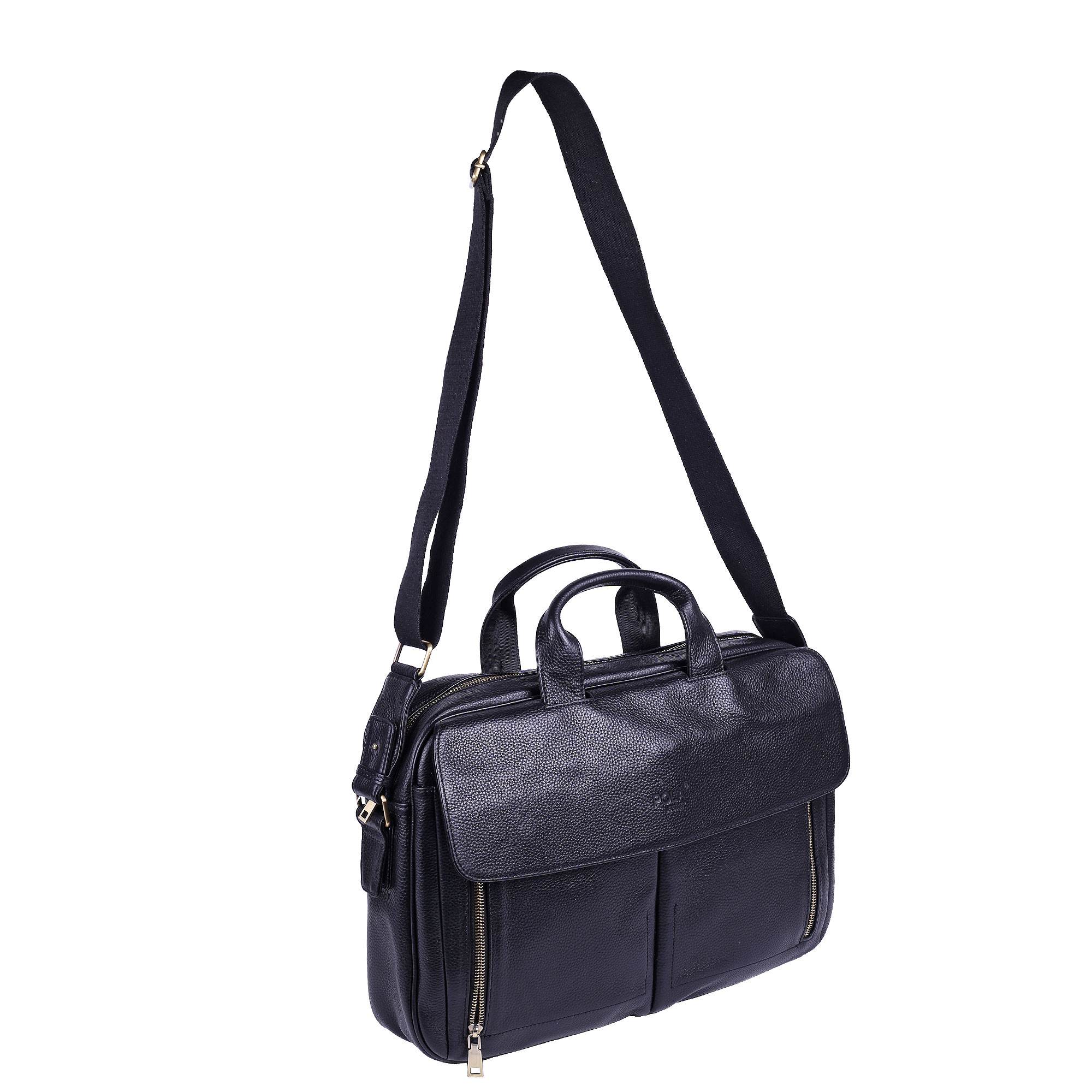 Мужская кожаная сумка POLA 5151 Black