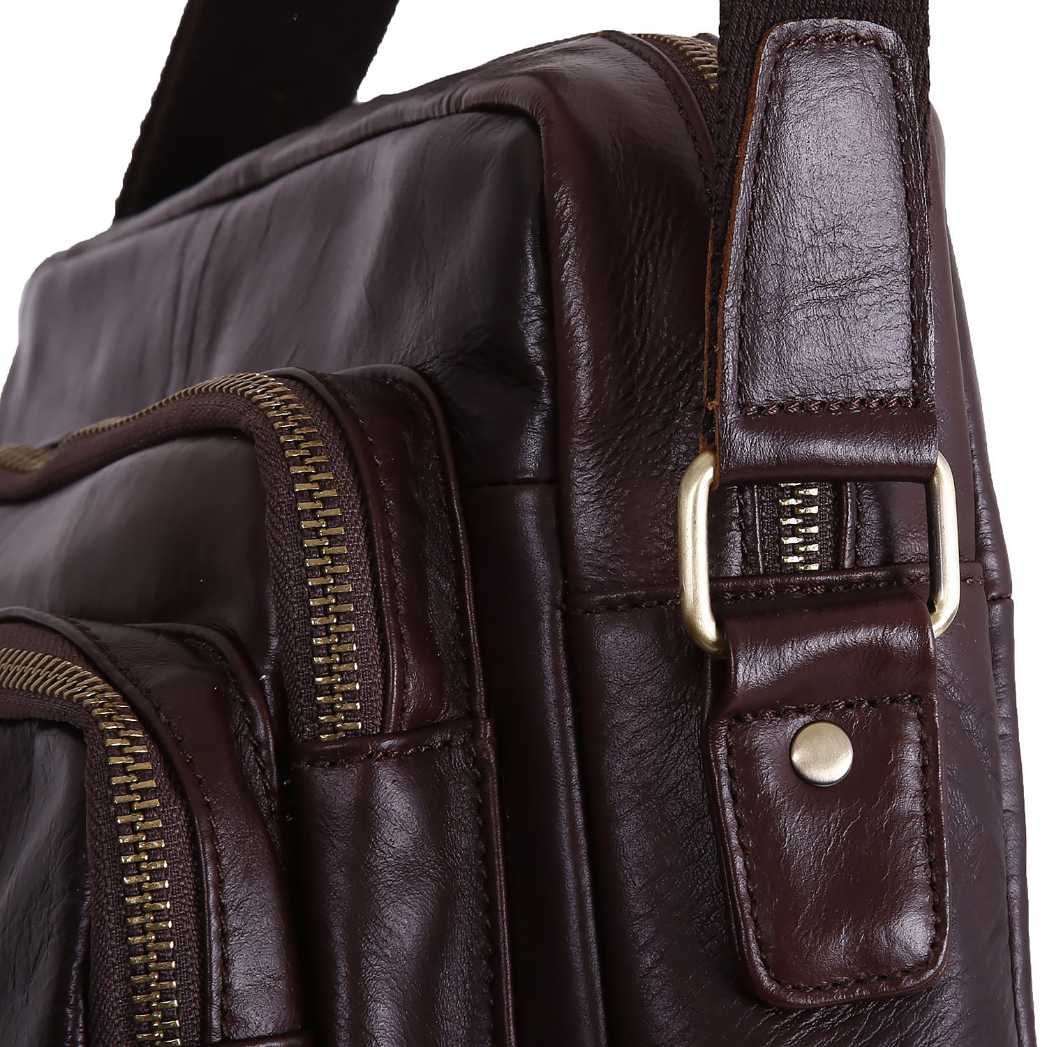 Мужская кожаная сумка POLA 1584 Brown