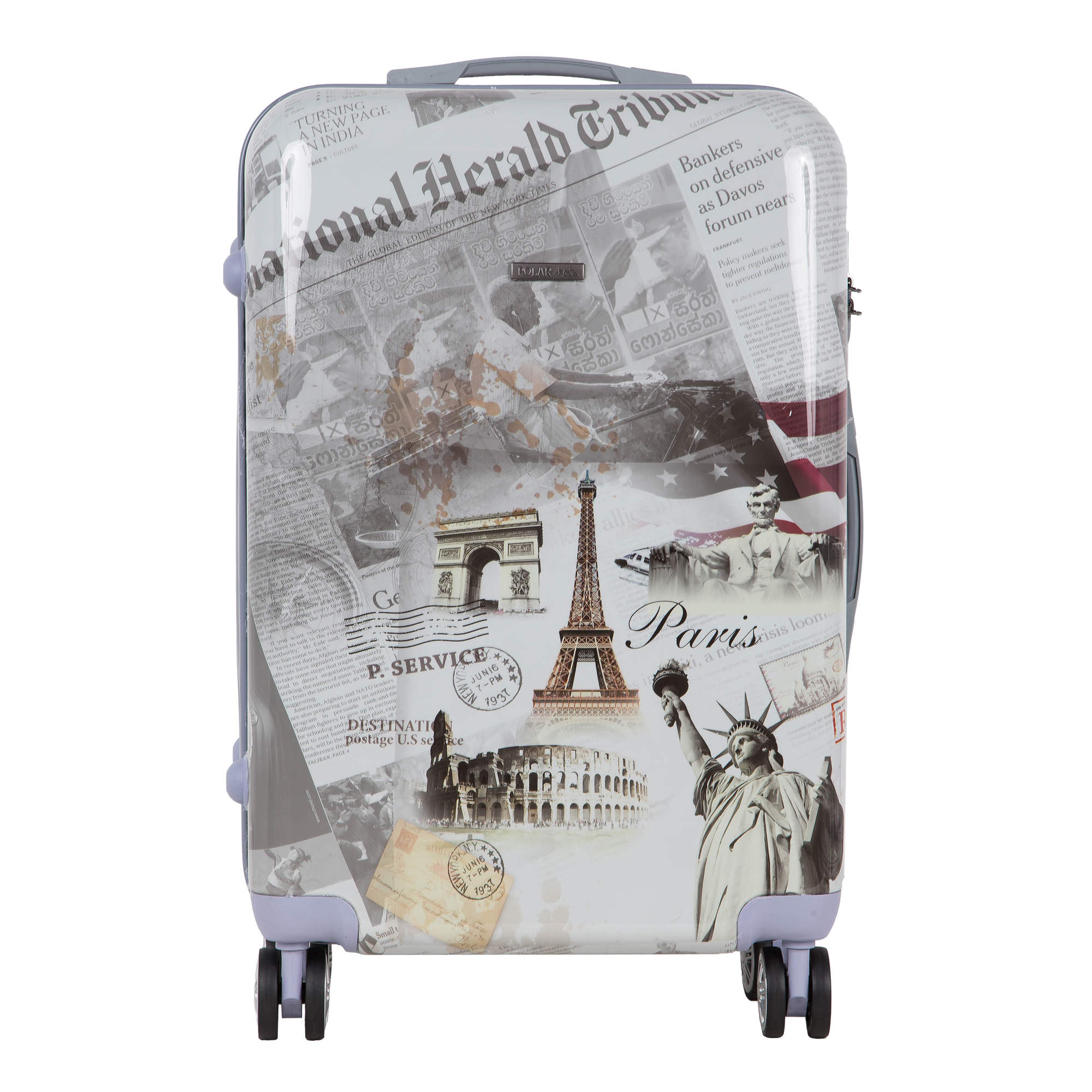 Чемодан средний POLAR РА030-24" "Газета"