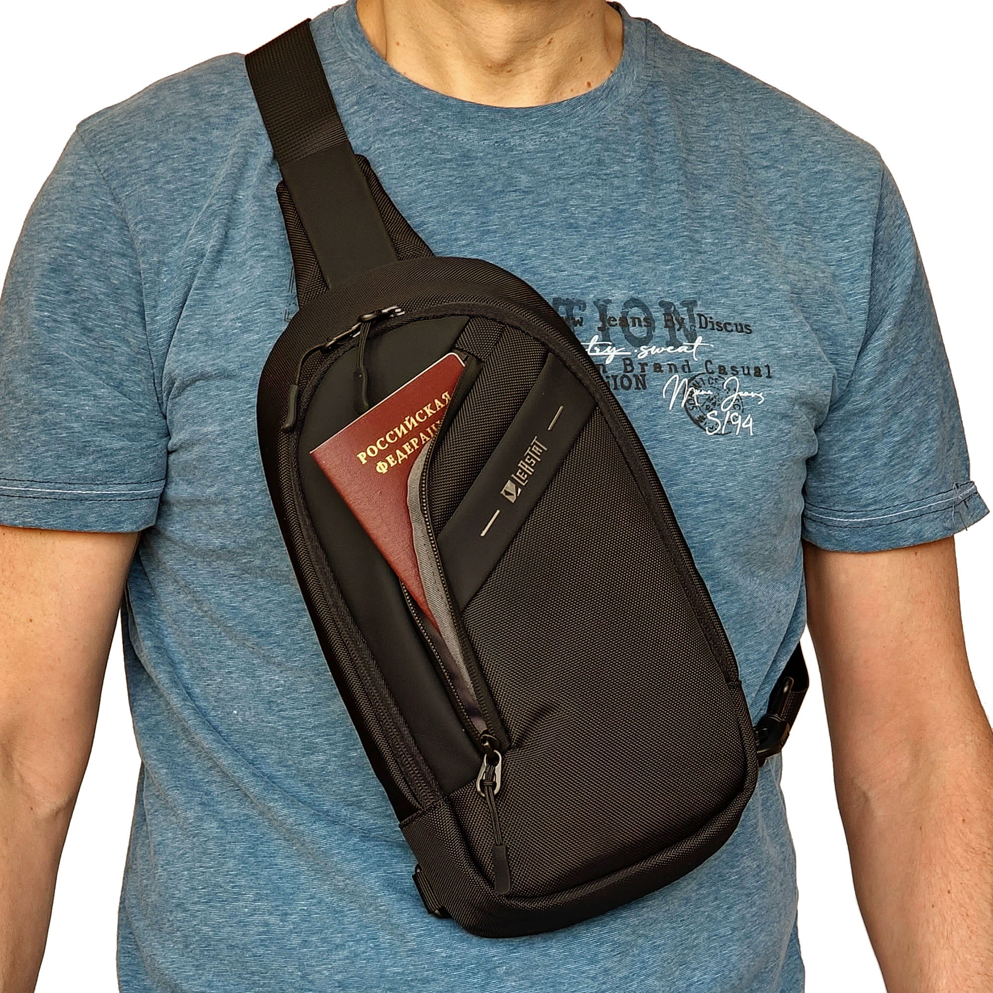 Сумка через плечо LEASTAT 3818 Black