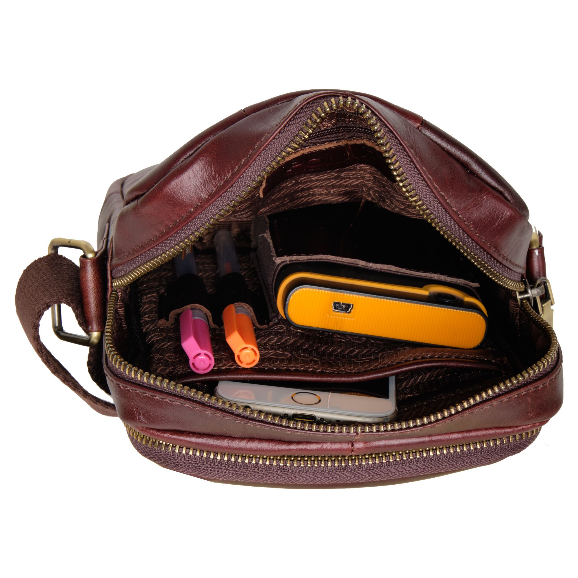 Мужская кожаная сумка POLA 0605 Coffee