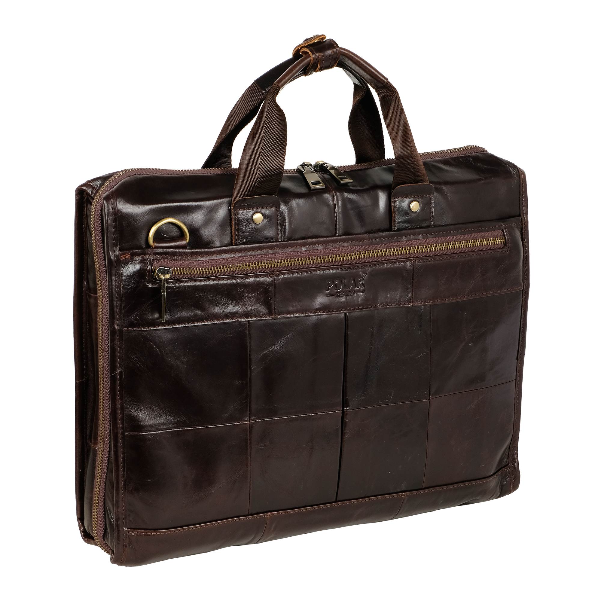 Портфель-папка из натуральной кожи POLA 5191 Brown