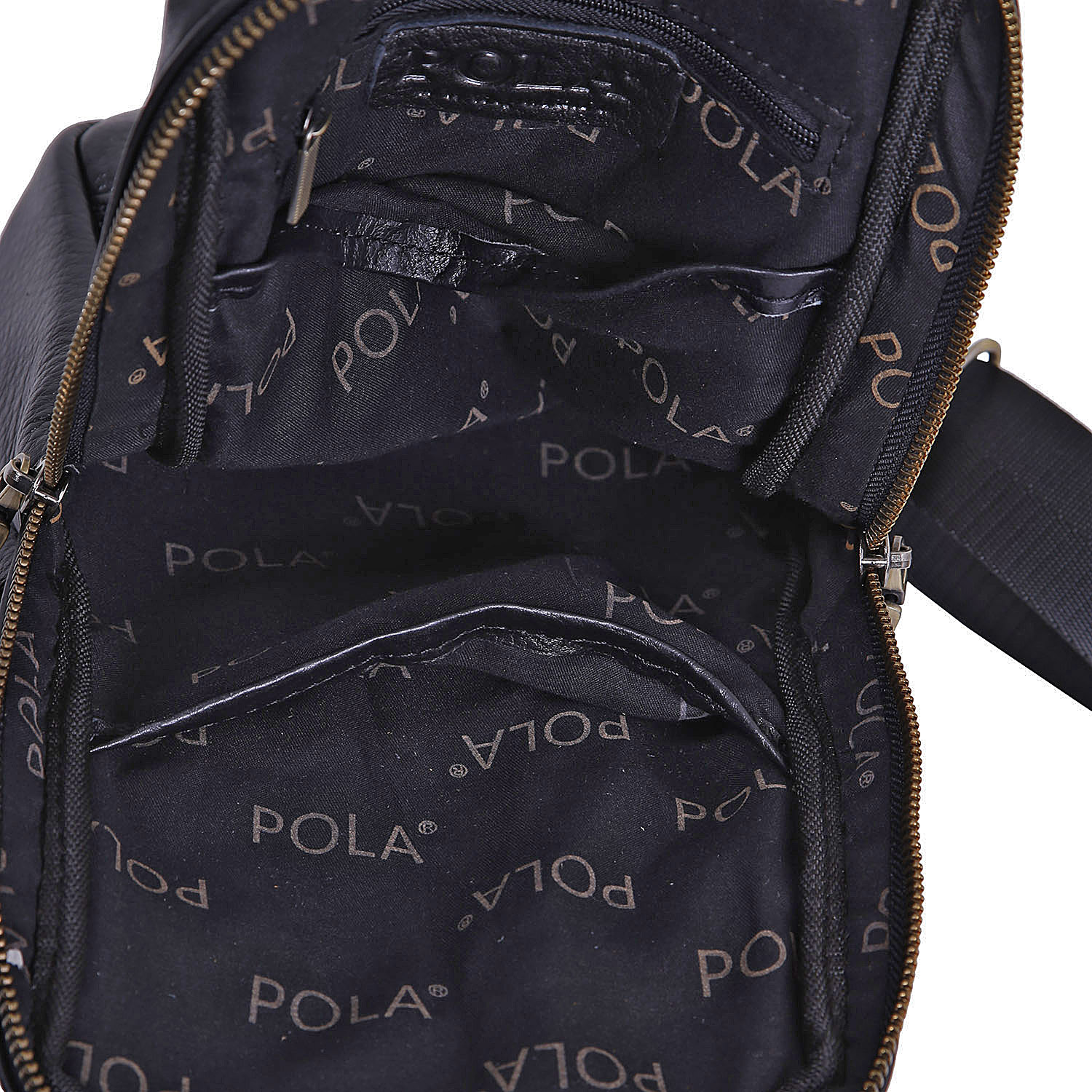 Сумка на плечо (из цельной кожи) POLA 0703 Black