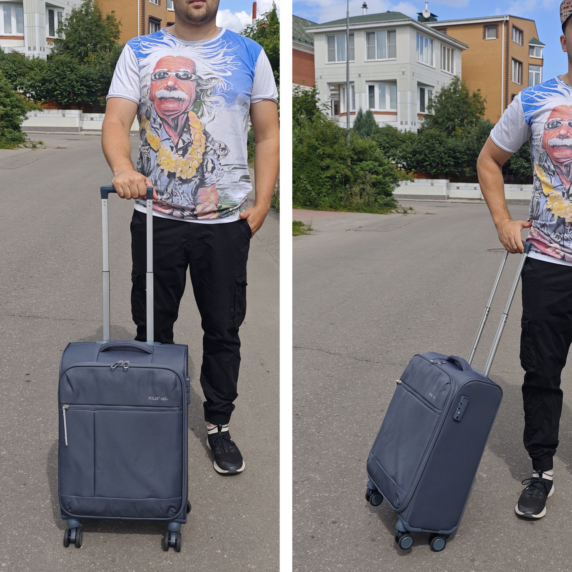 Чемодан для ручной клади POLAR Р2322-19" Grey