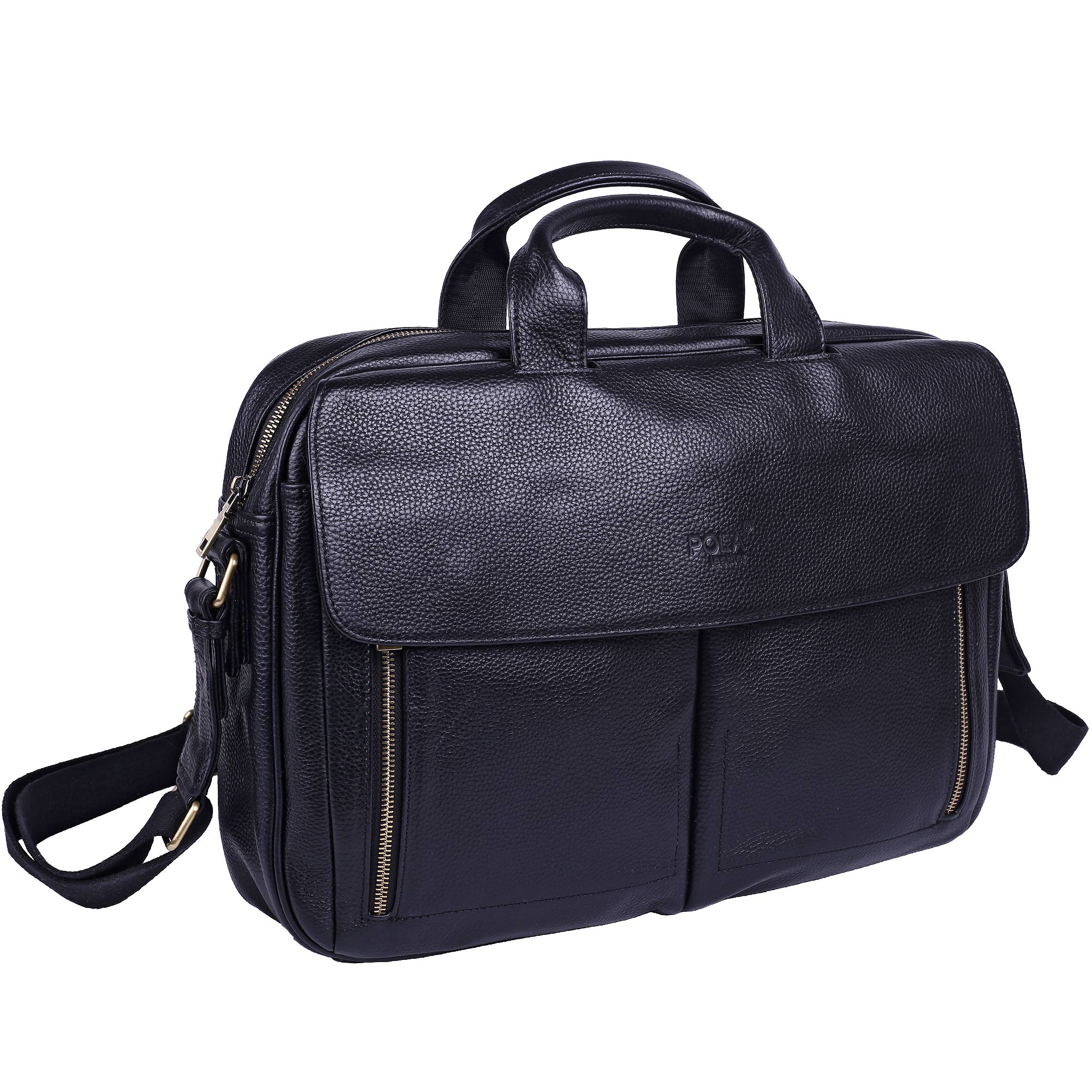 Мужская кожаная сумка POLA 5151 Black