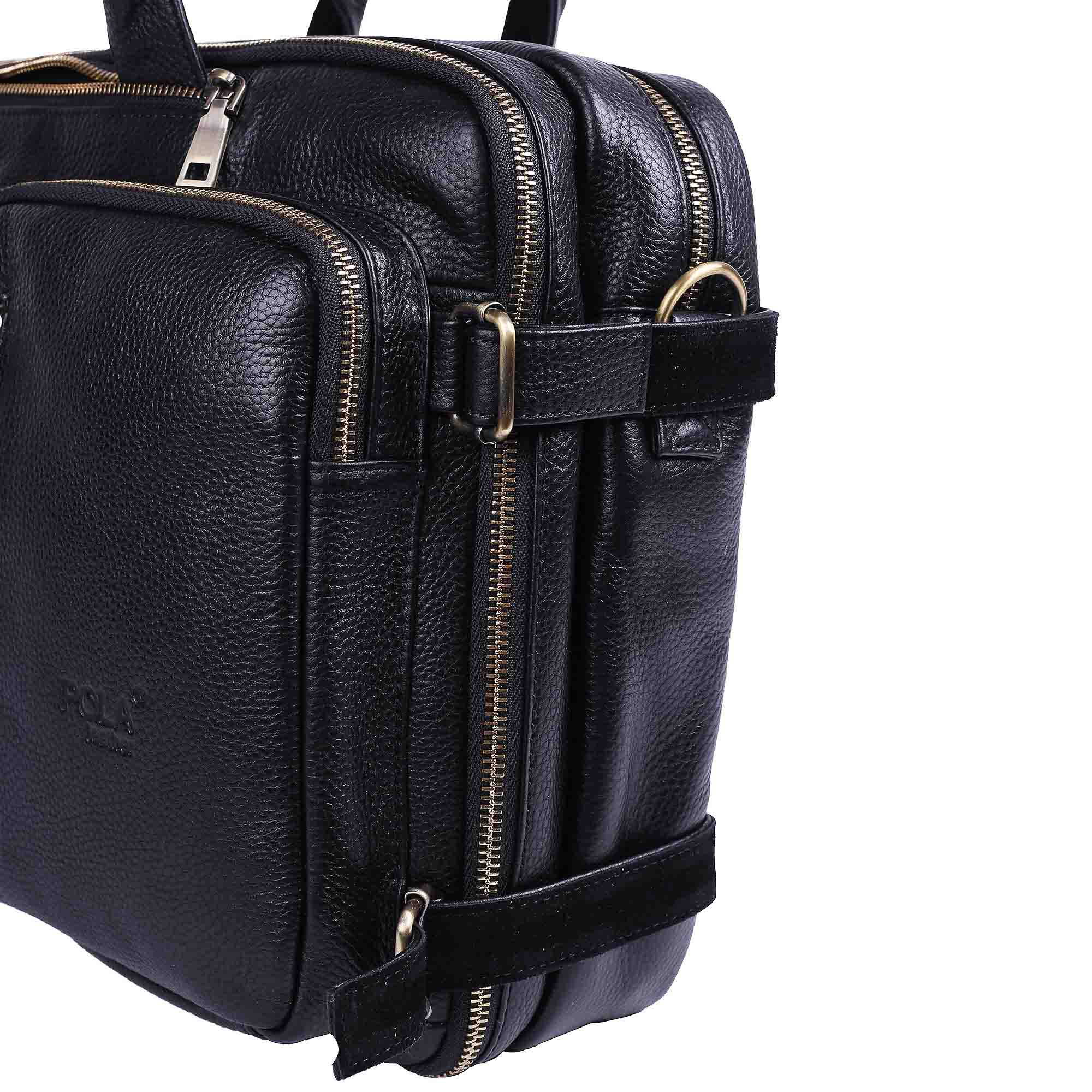 Сумка-рюкзак из натуральной кожи POLA 6031 Black