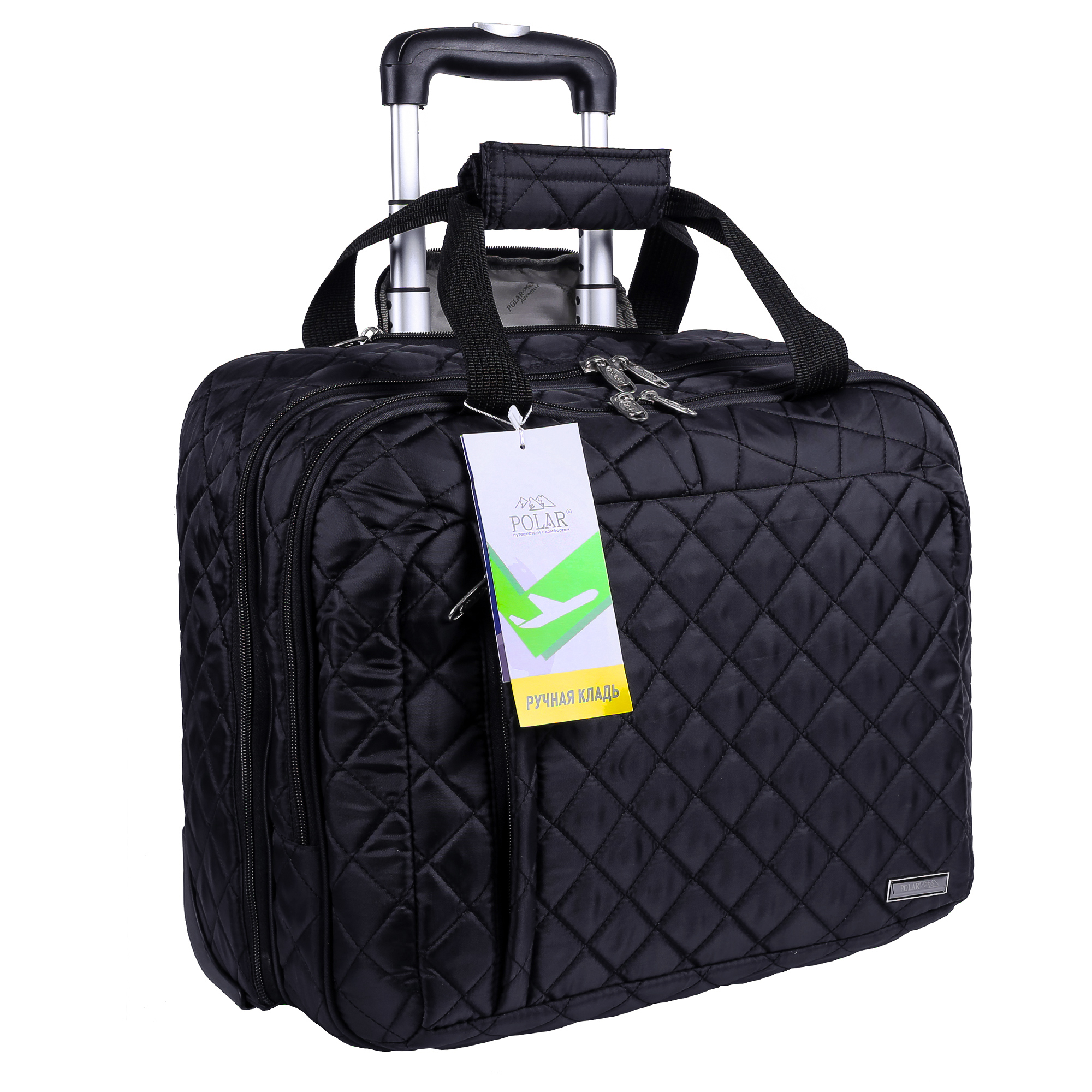 Сумка на колесах для ручной клади POLAR 7058 Black