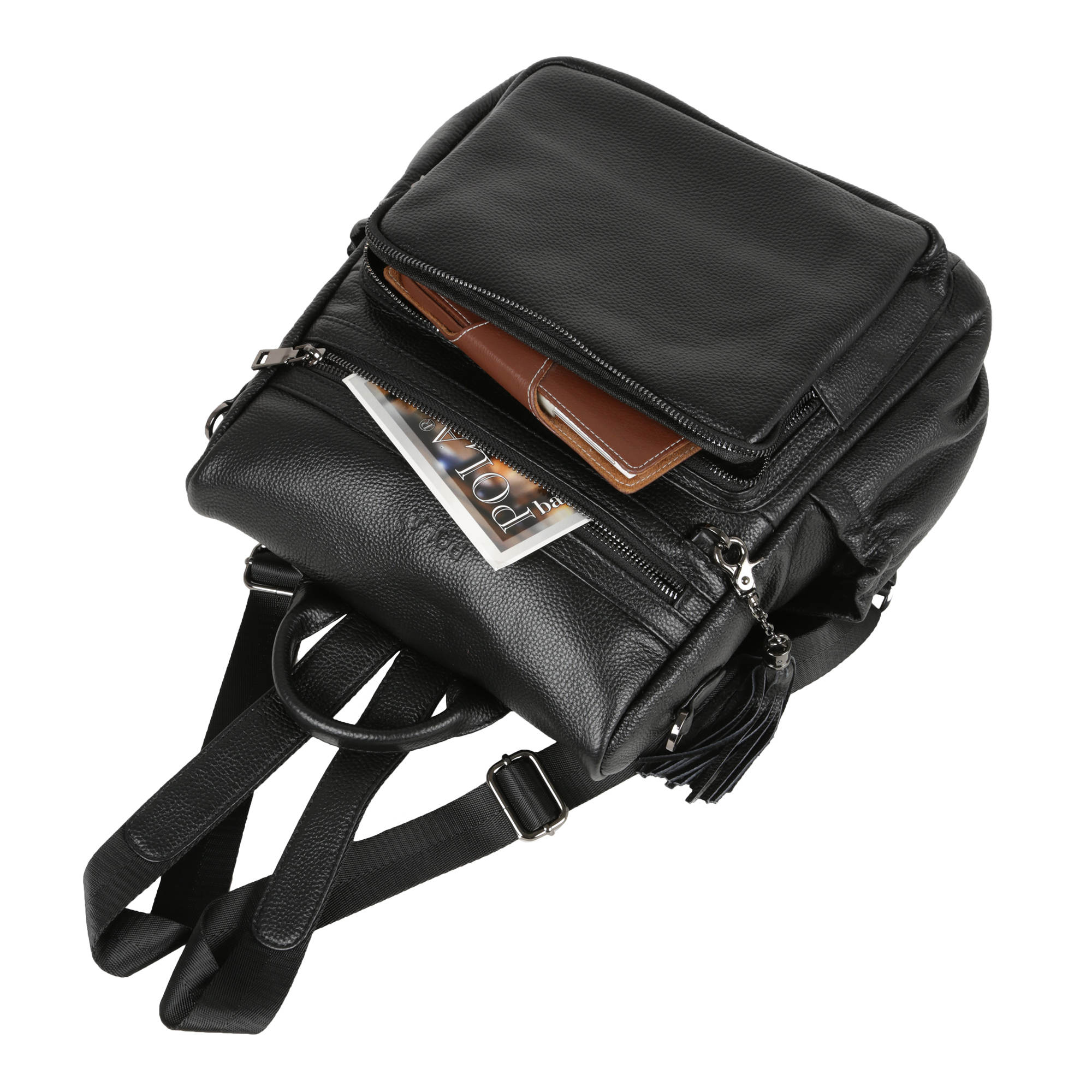 Женский кожаный рюкзак POLA 0908 Black