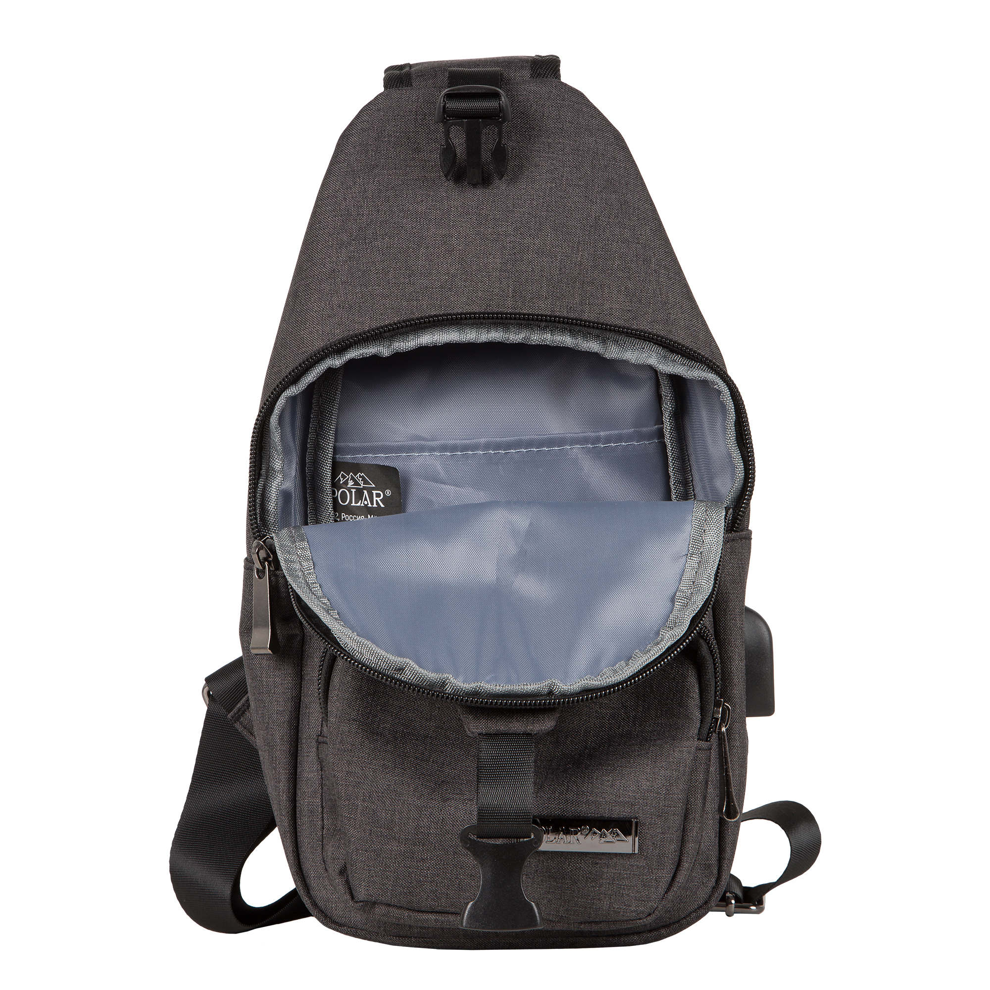 Однолямочный рюкзак POLAR П0140 Black