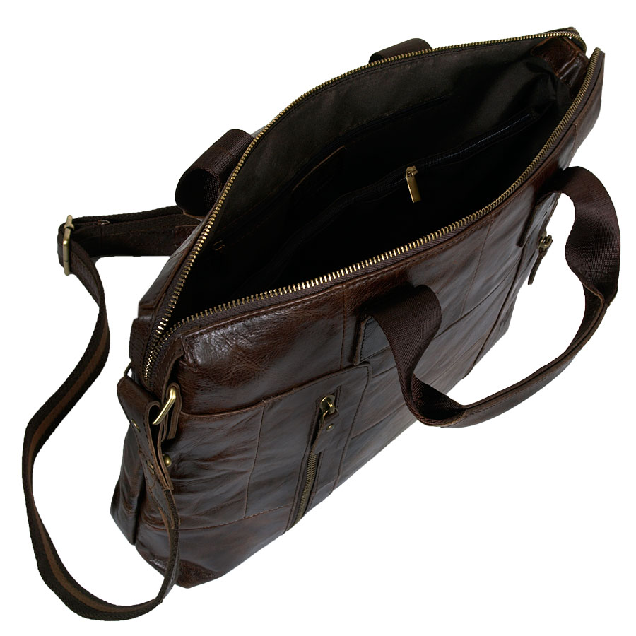 Мужская сумка из натуральной кожи POLA 1011 Coffee