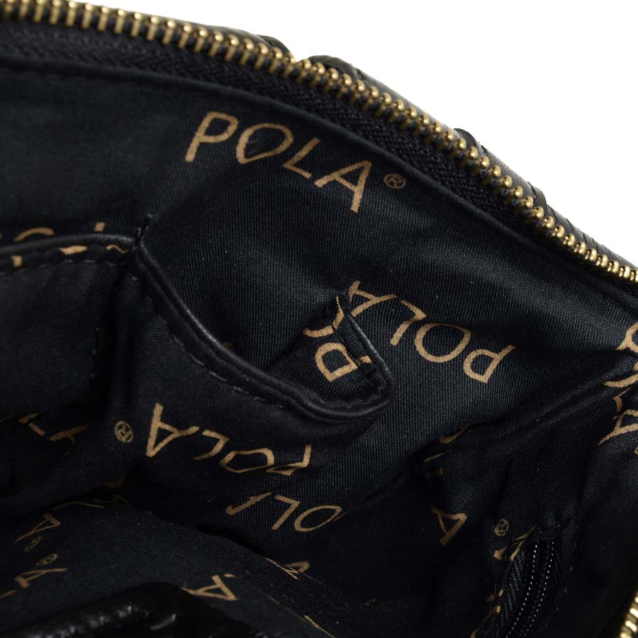 Кожаная сумка на пояс и на ремень POLA 0213 Black