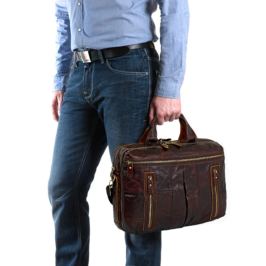 Мужская сумка для документов А4 и ноутбука POLA 0121 Brown