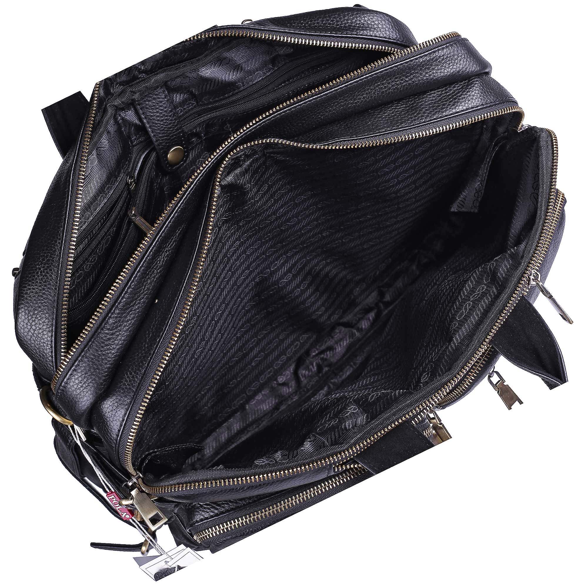 Сумка-рюкзак из натуральной кожи POLA 6031 Black