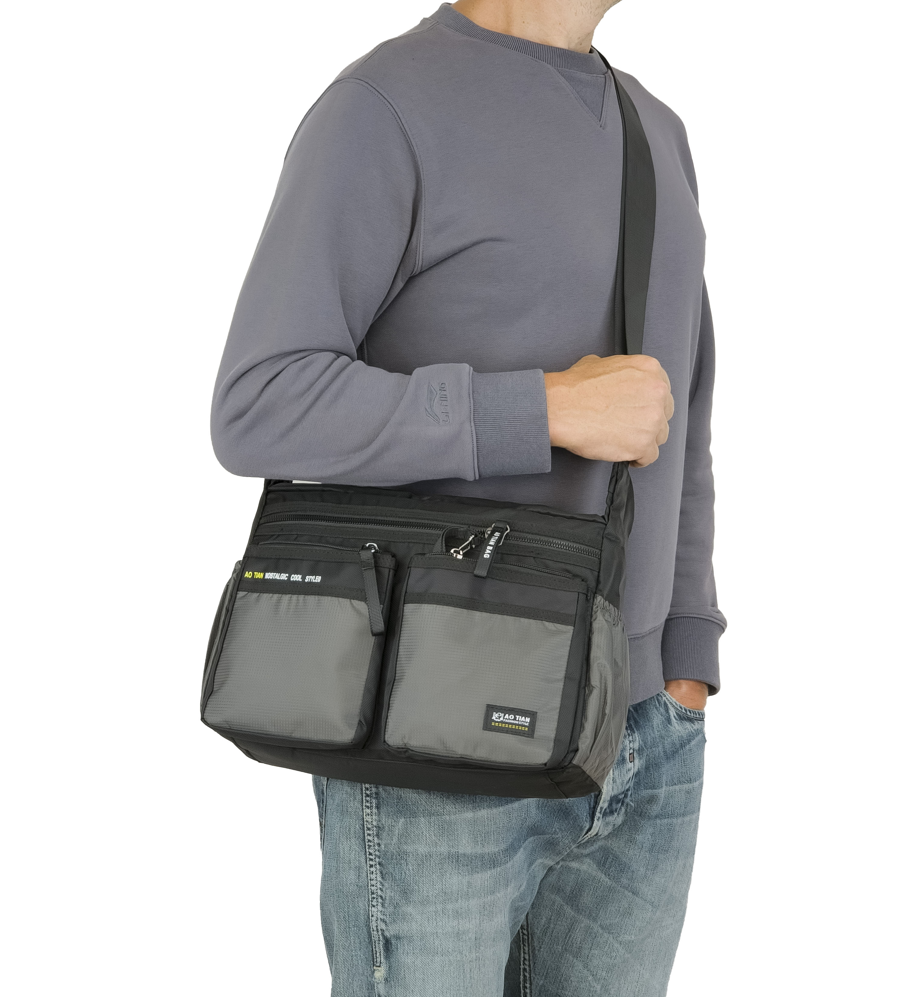 Сумка на плечо унисекс AOTIAN 8644 Grey