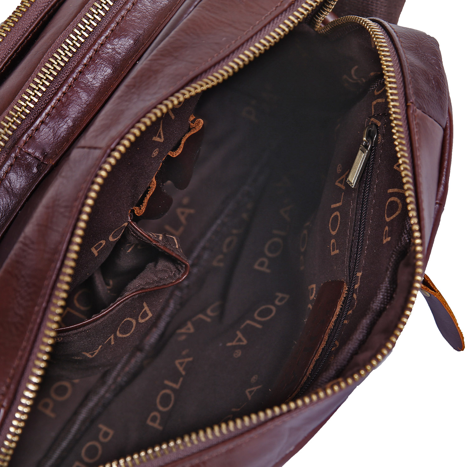 Мужская кожаная сумка POLA 1584 Brown