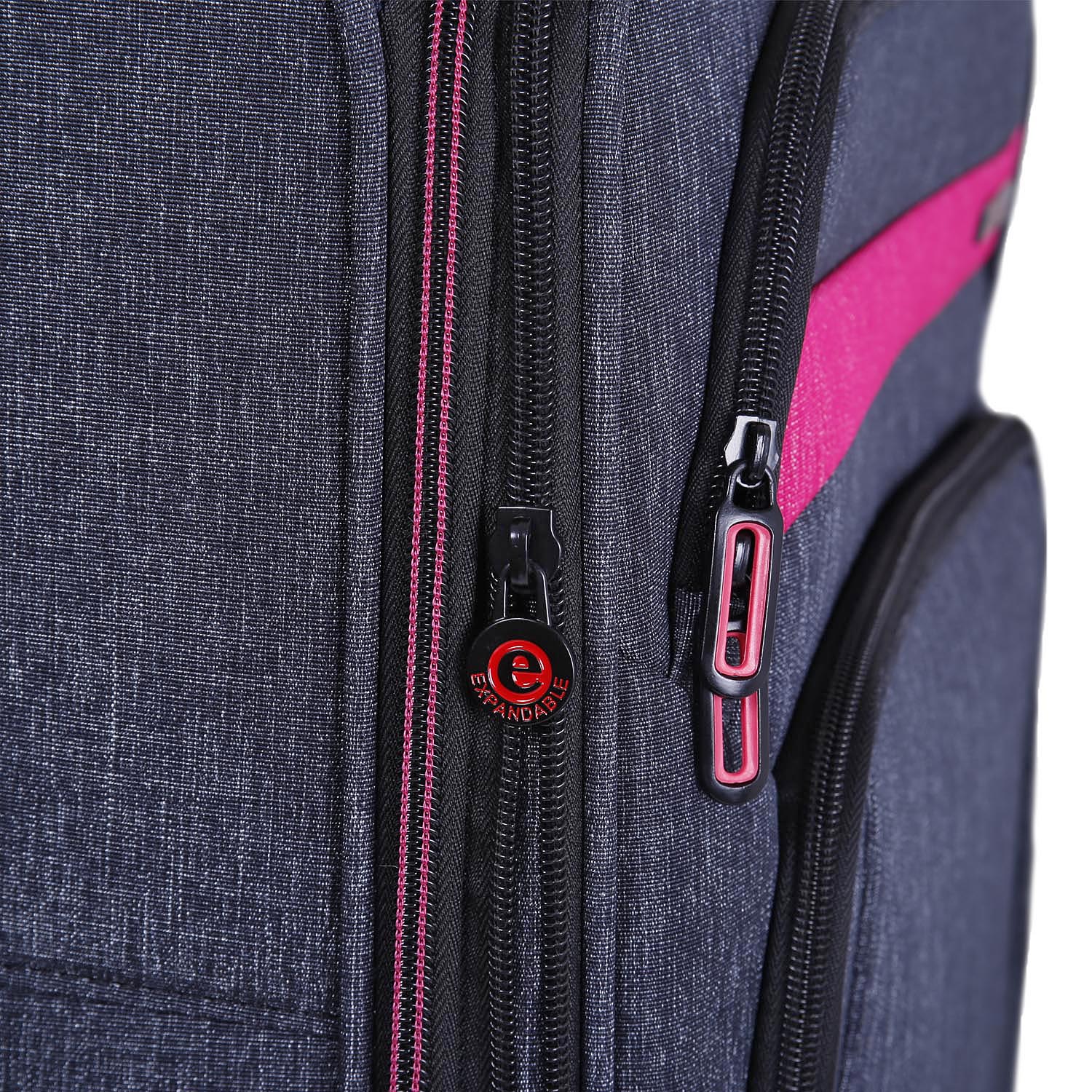 Суперлегкий чемодан среднего размера POLAR Р18А13-23" Black