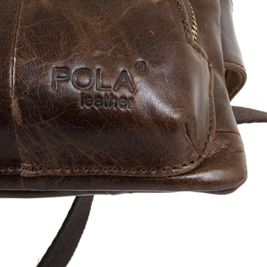 Кожаная сумка на пояс POLA 0243 Coffee